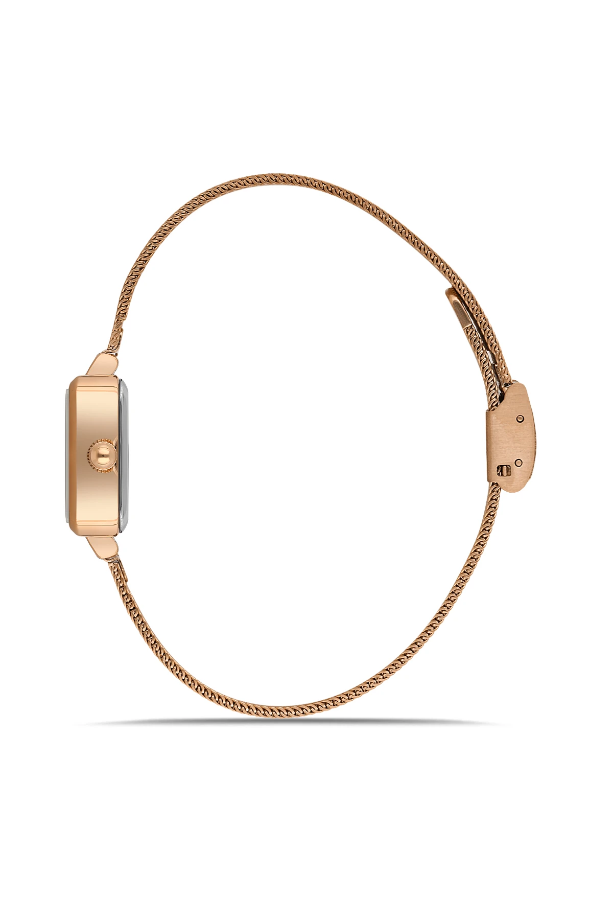 Wel 2505-7 Kadın Kol Saati –Hasır Kordon, Rose Renk, 3 ATM Suya Dayanıklı