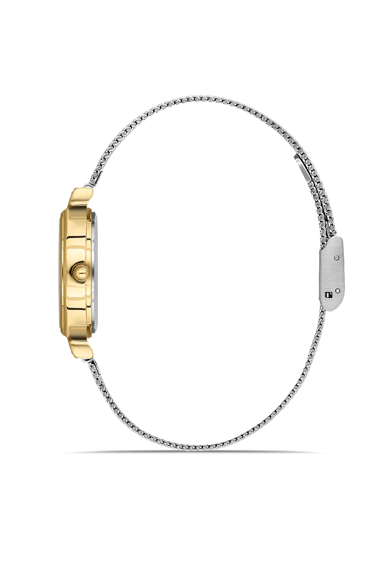 Wel 2502-2 Kadın Kol Saati – Hasır Kordon, Silver Gold Renk, 3 ATM Suya Dayanıklı