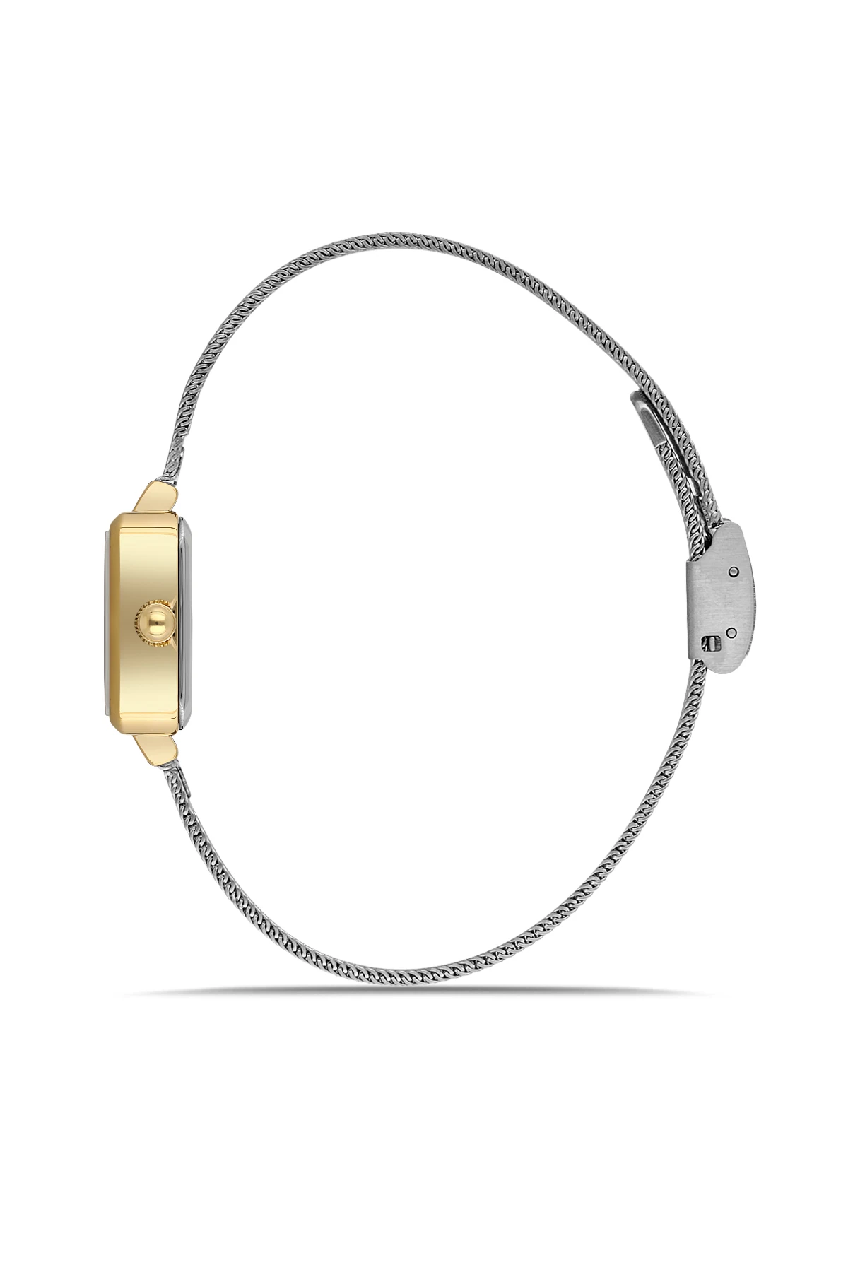 Wel 2505-6 Kadın Kol Saati –Hasır Kordon, Silver Gold Renk, 3 ATM Suya Dayanıklı