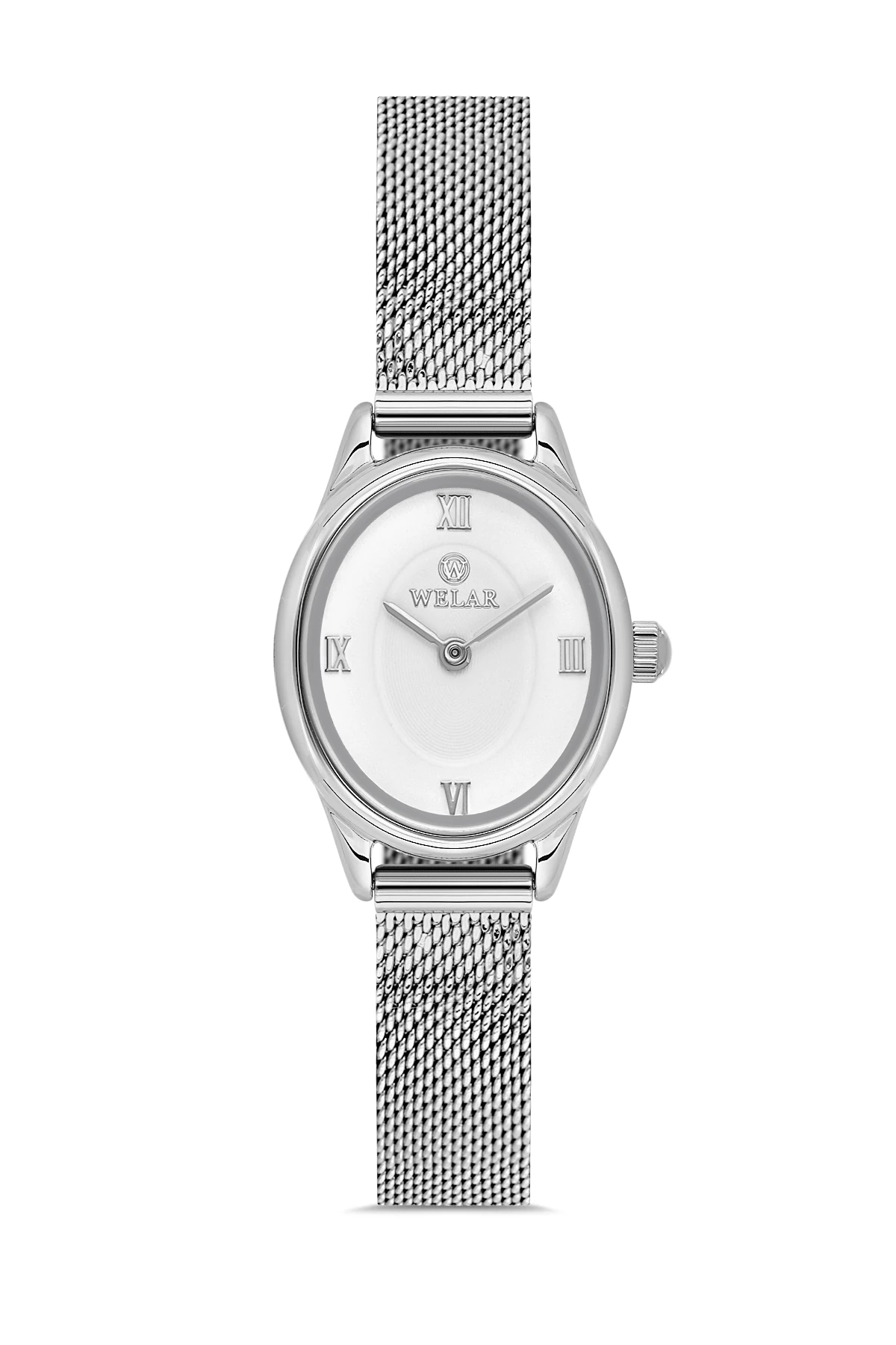 Wel 2506-3 Kadın Kol Saati –Hasır Kordon, Silver Renk, 3 ATM Suya Dayanıklı