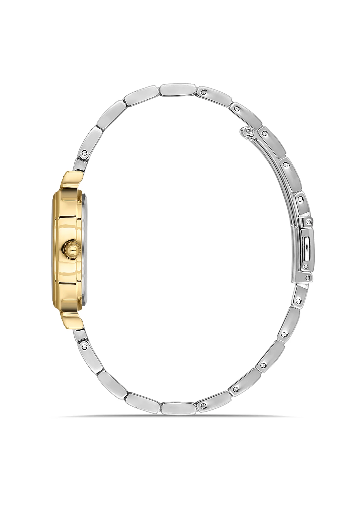 Wel 2503-2 Kadın Kol Saati –Çelik Kordon, Gold Silver Renk, 3 ATM Suya Dayanıklı