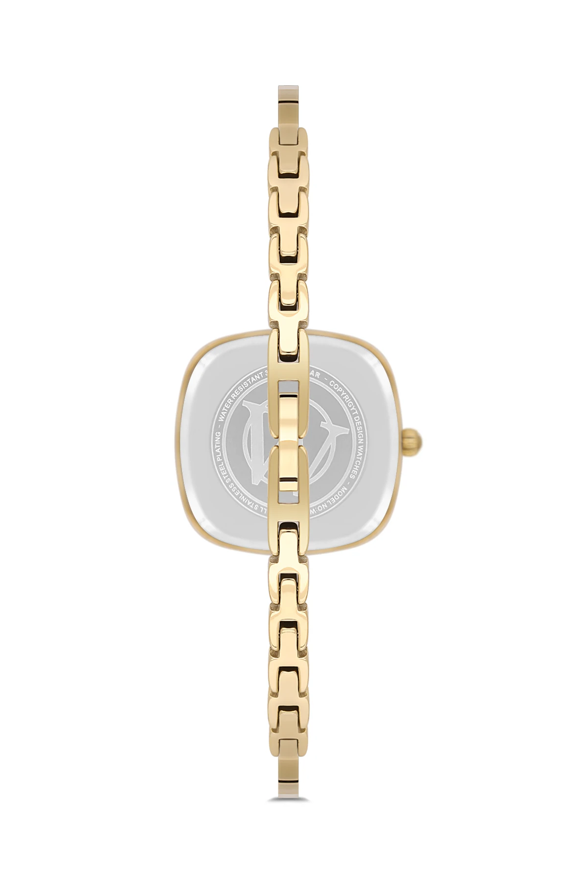 Wel 2501-5 Kadın Kol Saati –Yarım Kelepçe Model, Gold Renk, 3 ATM Suya Dayanıklı