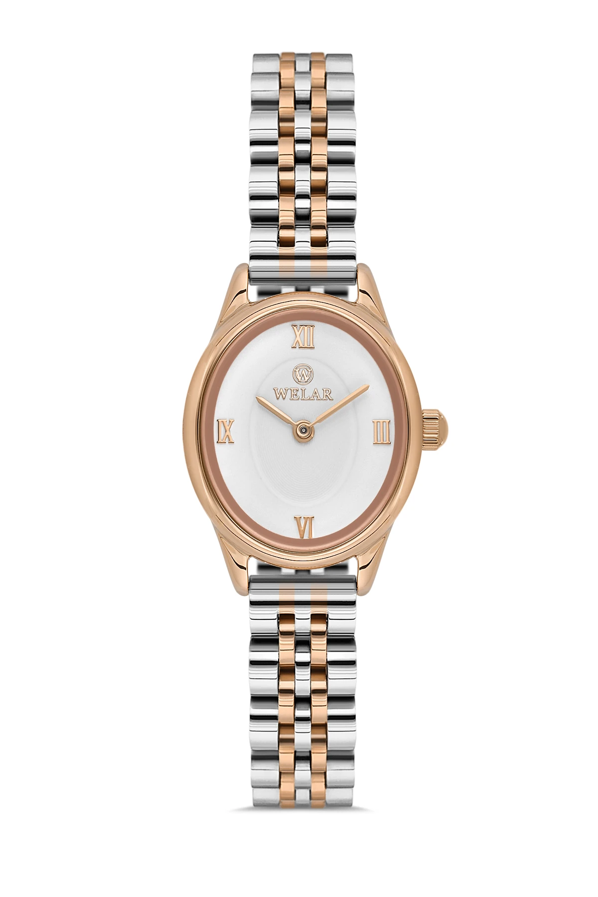 Wel 2507-5 Kadın Kol Saati –Çelik Kordon, Rose Silver Renk, 3 ATM Suya Dayanıklı