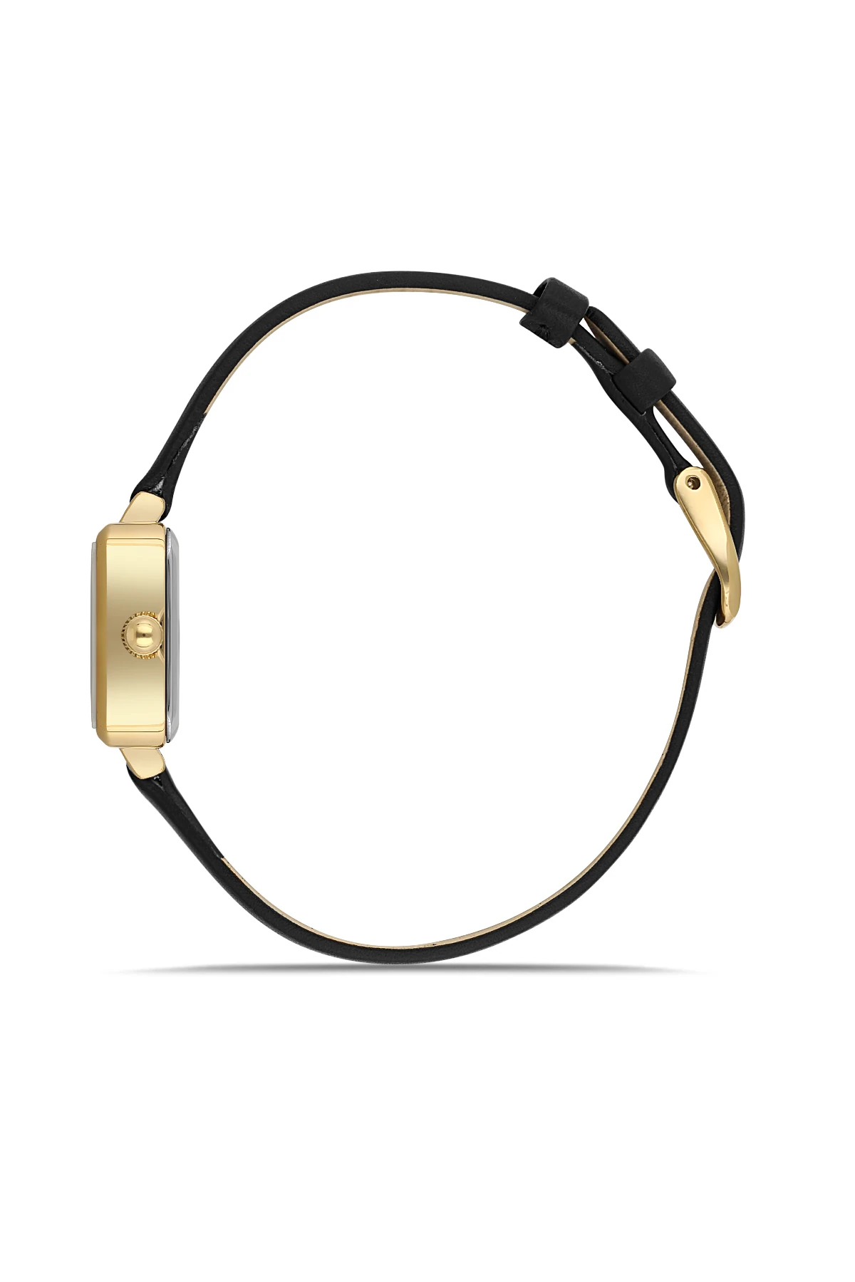 Wel 2504-1 Kadın Kol Saati –Deri Kordon, Gold Renk, 3 ATM Suya Dayanıklı