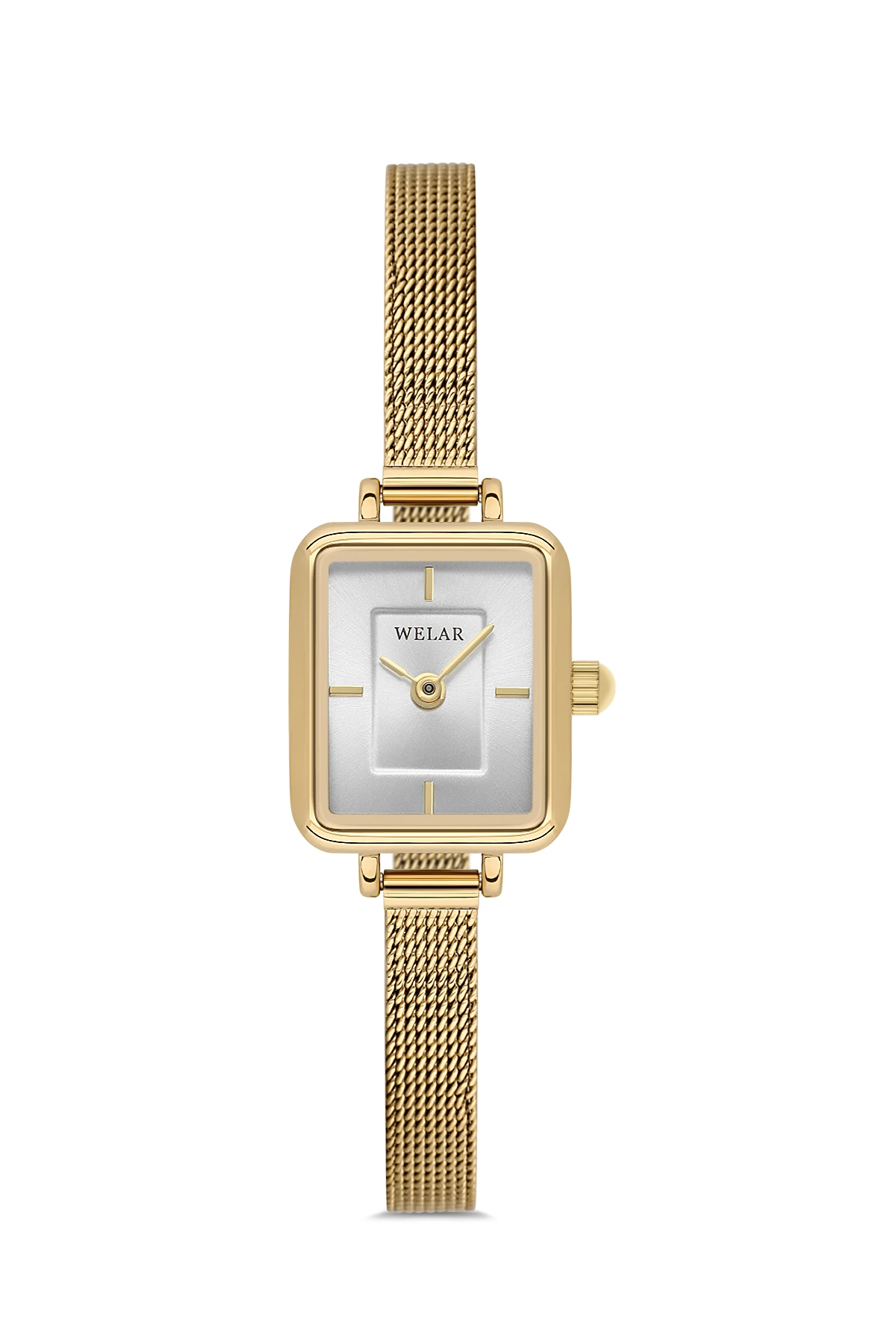 Wel 2505-2 Kadın Kol Saati –Hasır Kordon, Gold Renk, 3 ATM Suya Dayanıklı