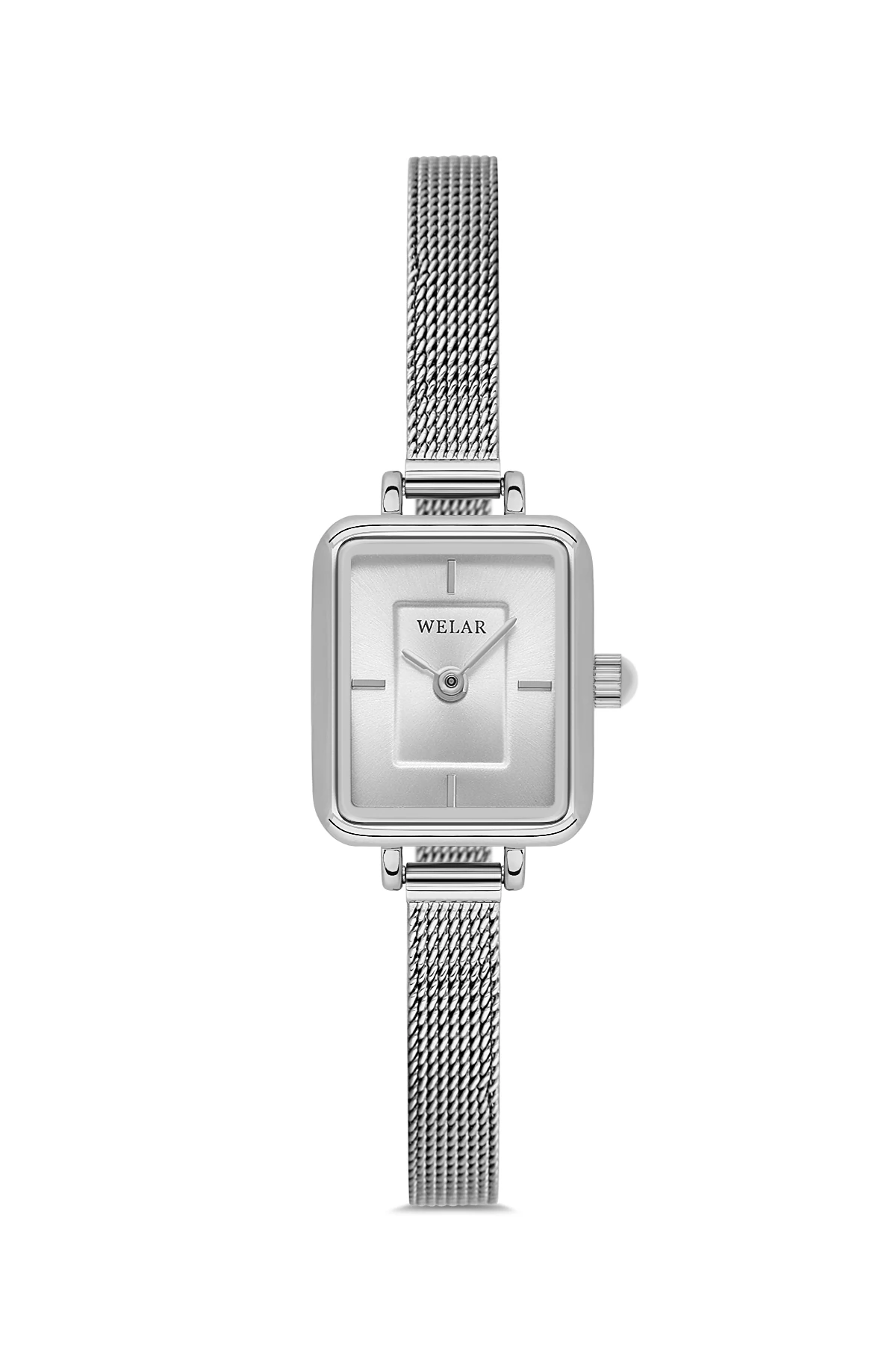 Wel 2505-1 Kadın Kol Saati –Hasır Kordon, Silver Renk, 3 ATM Suya Dayanıklı