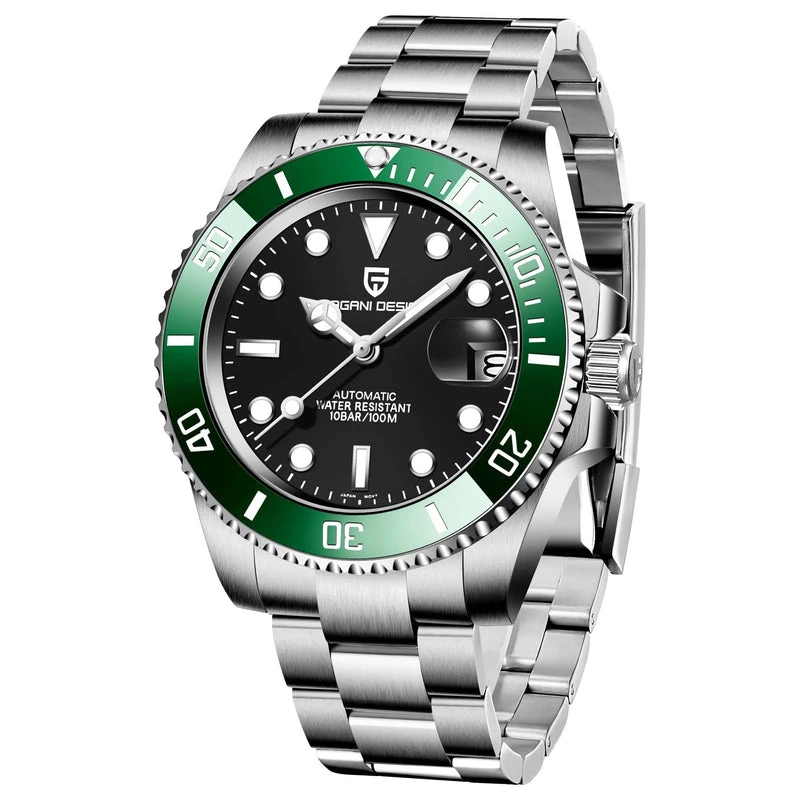 Pagani Design PD‑1661 Erkek Saat – Safir Cam, Paslanmaz Çelik, Suya Dayanıklı