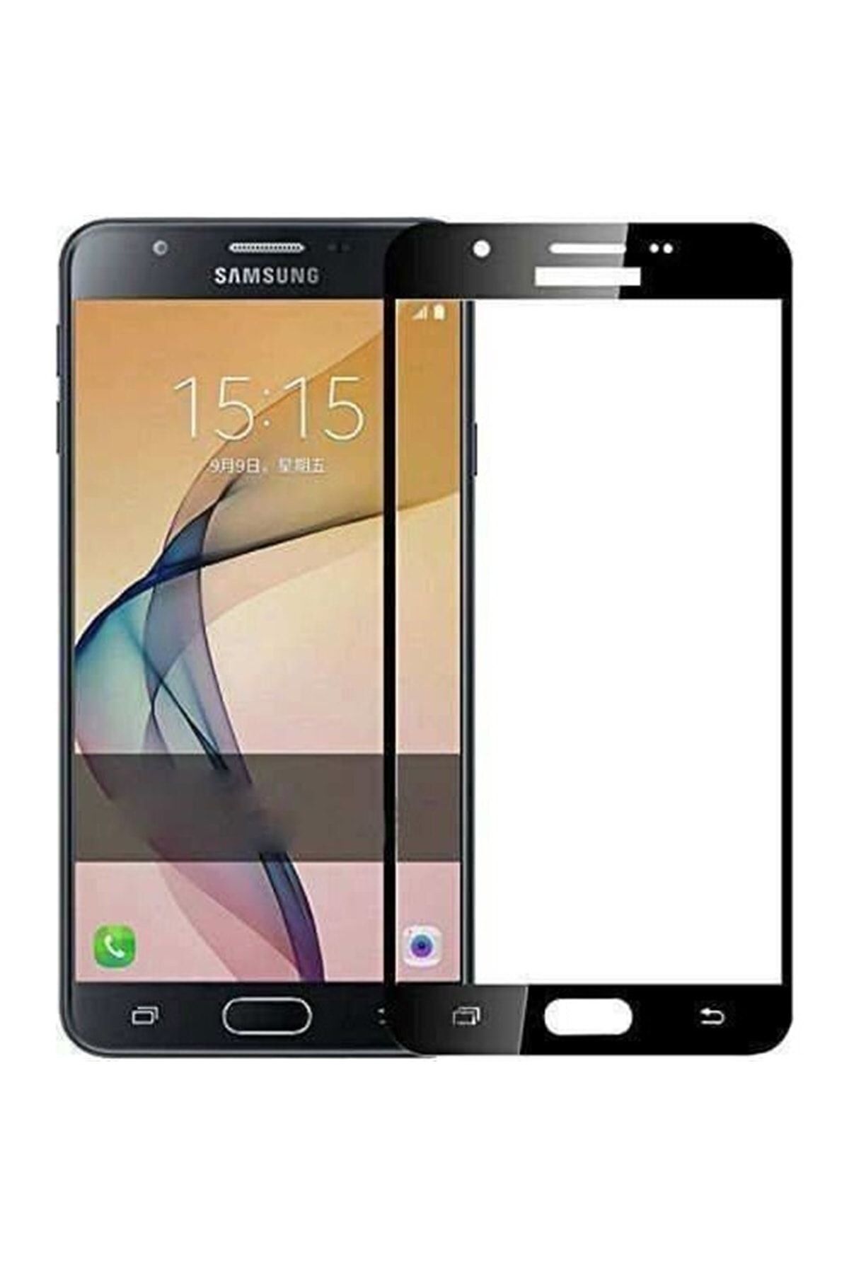 Samsung J7 Core Ekran Koruyucu Kırılmaz Cam-siyah
