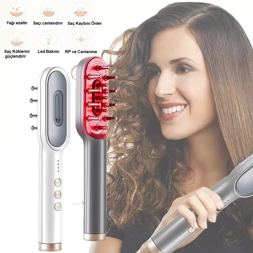 NeAldin Elektronik Saç Güçlendirme Cihazı – RF + LED + EMS Saç Çıkartma & Onarma Bakım Aleti