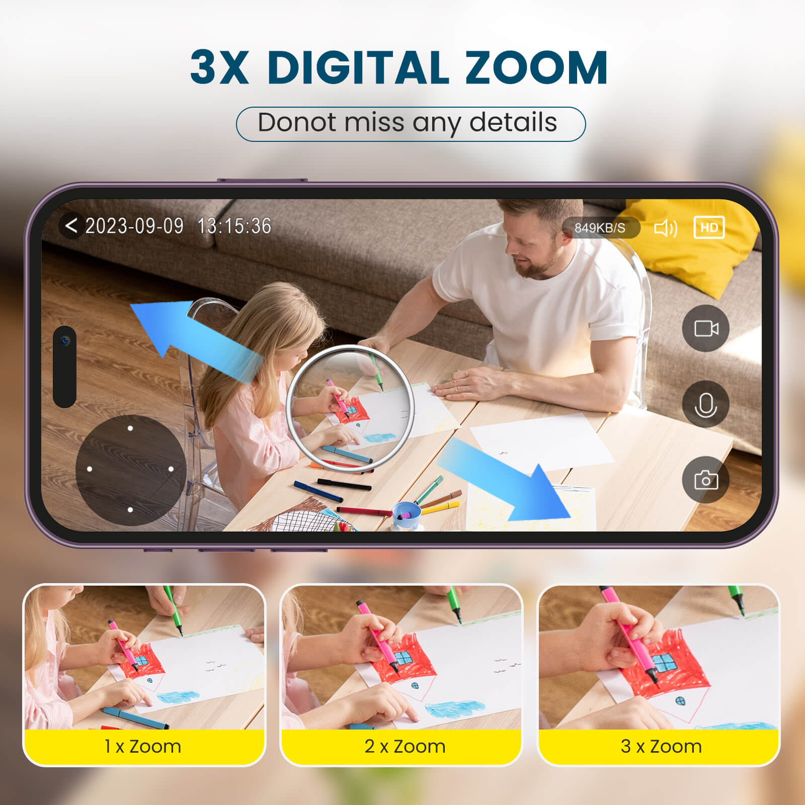 Litokam P1 5MP HD İç Mekan Güvenlik Kamerası – Pan/Tilt, Gece Görüşlü, WiFi