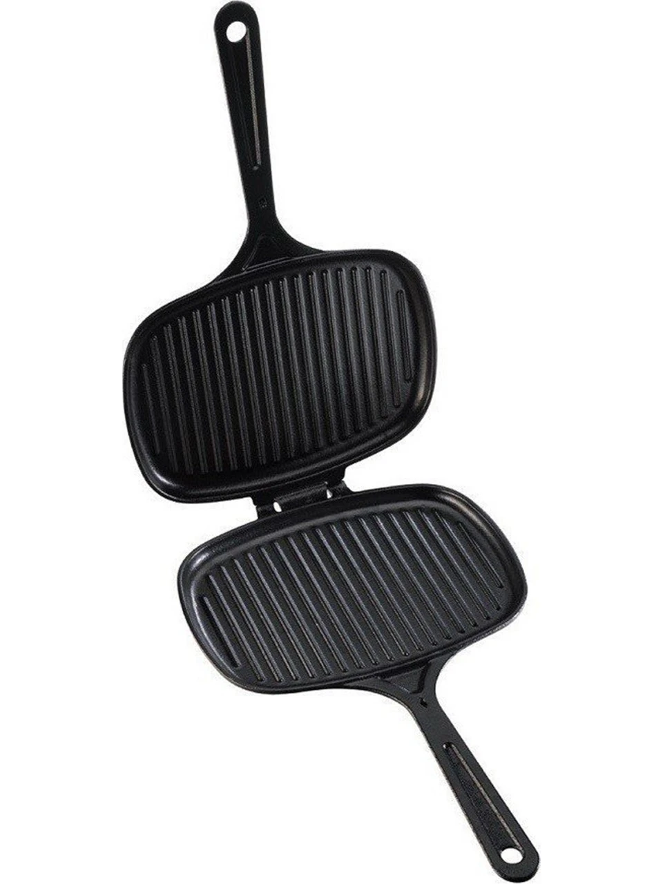 Lava Döküm Dikdörtgen Izgara Tost Makinası Döküm Demir Yekpare Saplı Ölçü 18x26cm