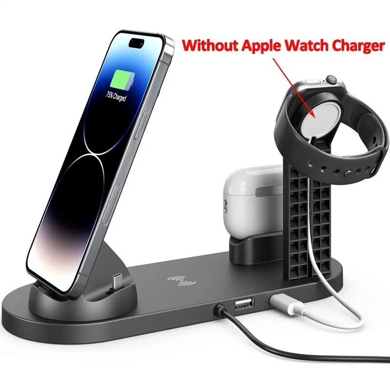 5 in 1 Çoklu Şarj İstasyonu Kablosuz Masa üstü Set Telefon Standı