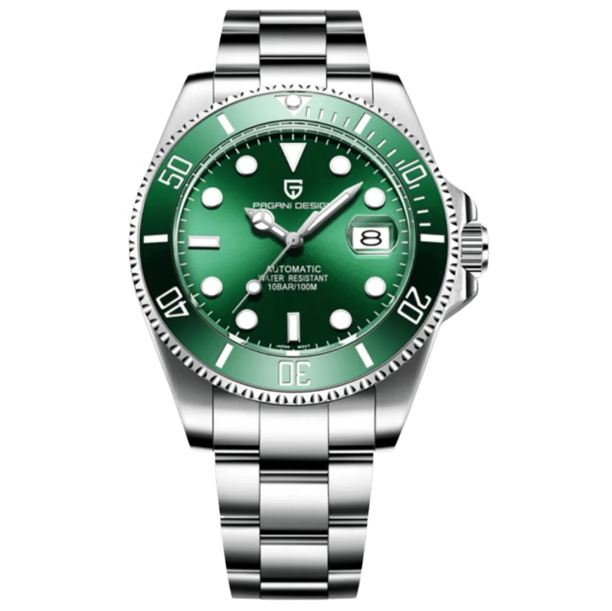 Pagani Design PD‑1639 Erkek Saat – Safir Cam, Paslanmaz Çelik, Suya Dayanıklı