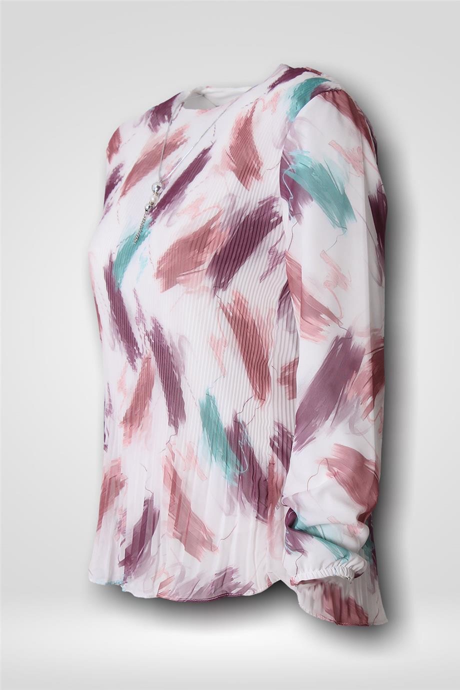 LS 5217 Pileli Astarlı Bluz