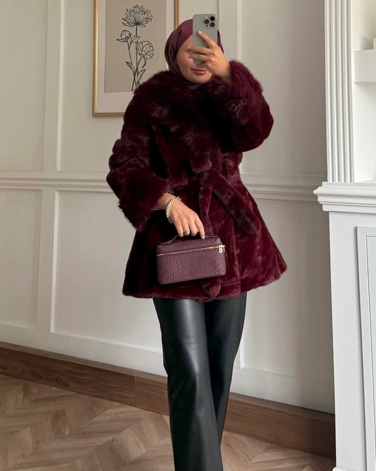 Orjinal Alpaka Kürk Bordo (STANDART BEDEN)