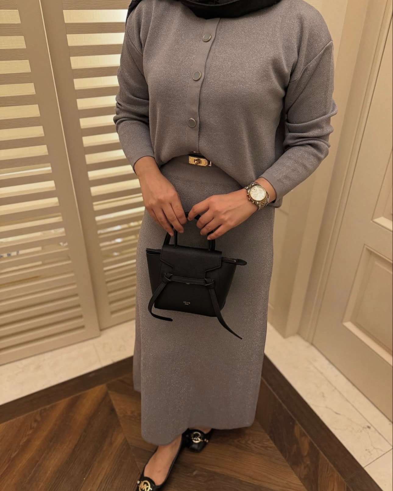 Rosa Simli İkili Takım Gri