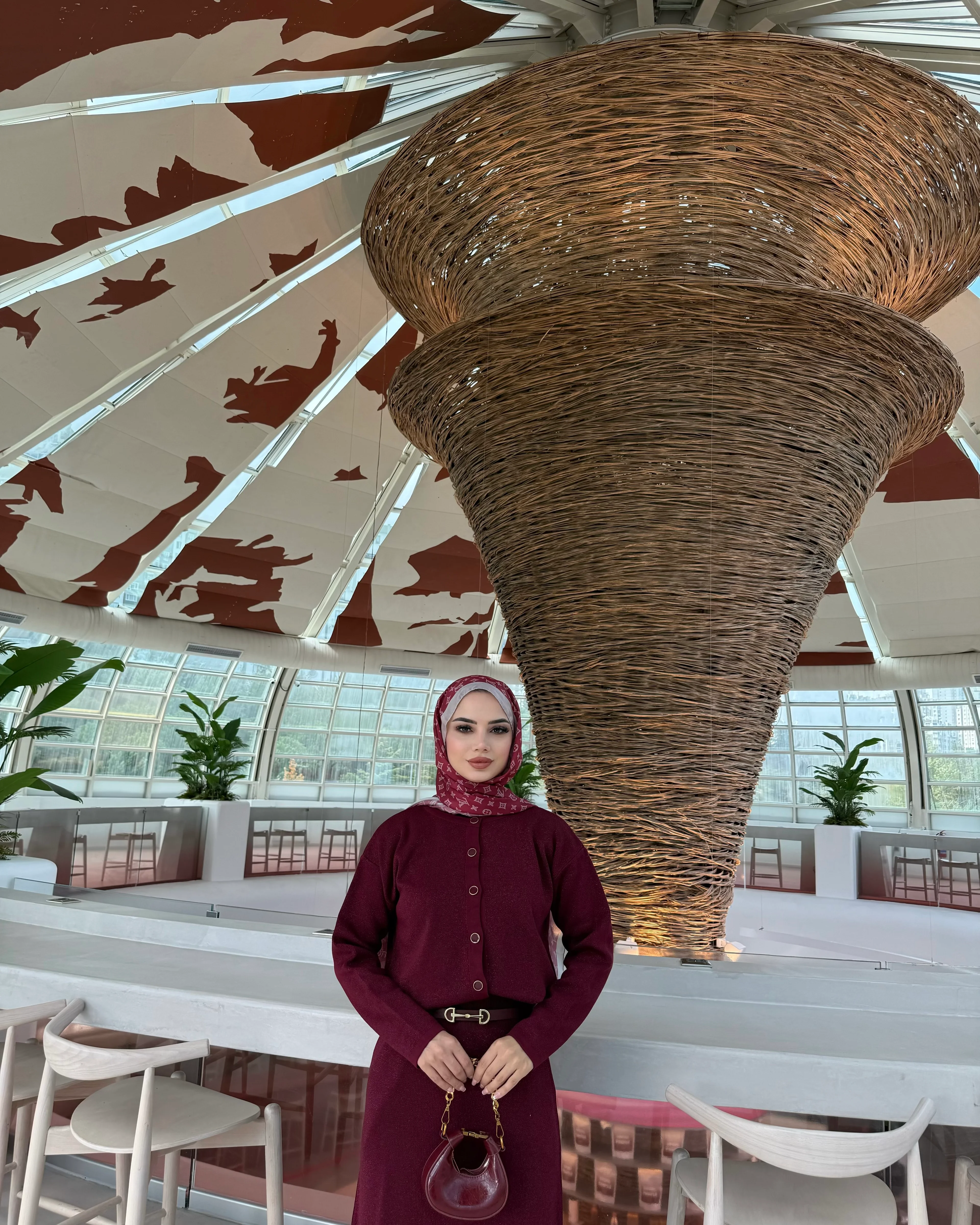 Rosa Simli İkili Takım Bordo