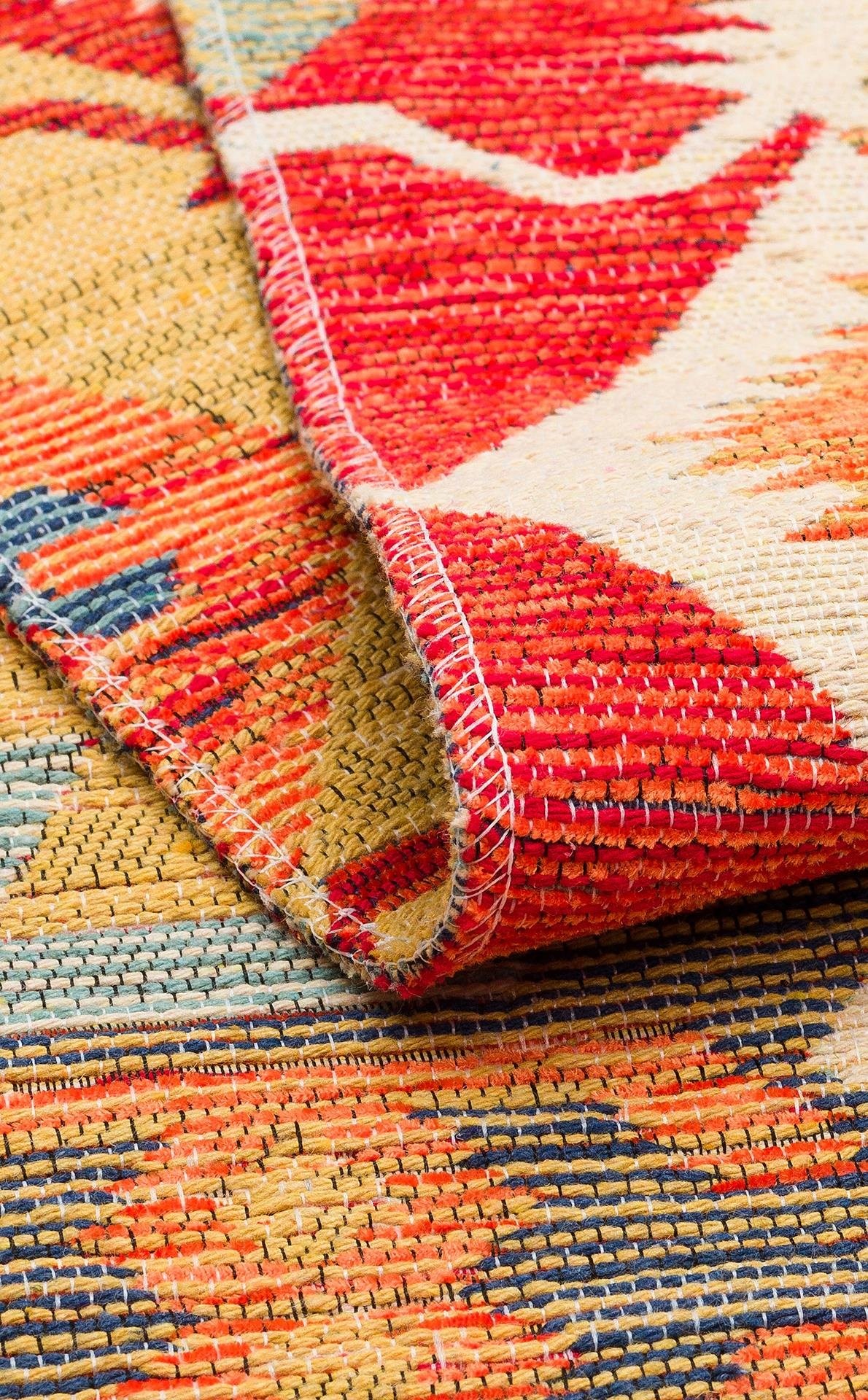 NOMAD NMD 06 RED Yıkanabilir, Çift Taraflı Kullanıma Uygun Yumuşak Tuşeli Otantik Kilim