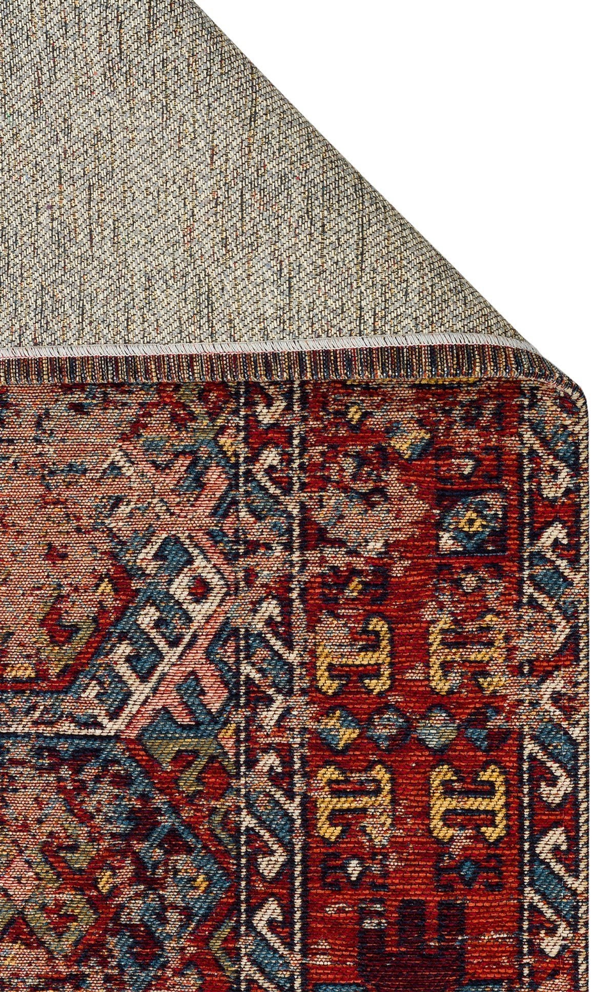 ANADOLU KILIM AND 03 MULTY Anadolu Antik Desenli Yıkanabilir Kaymaz Tabanlı Etnik Kilim