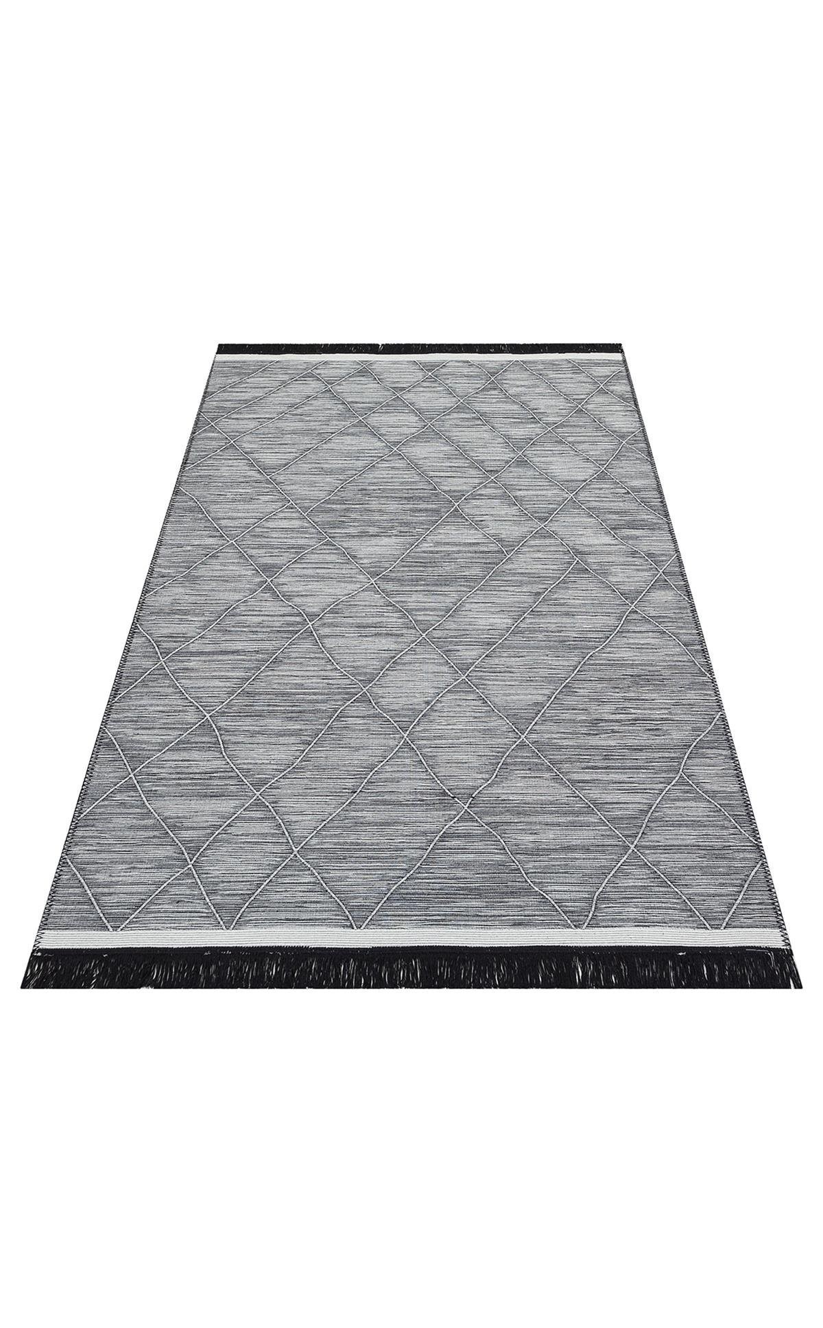 ARYA CRAFT ARC 02 GREY Hav Toz Vermez Yıkanabilir Modern Desenli Dokuma Kilim