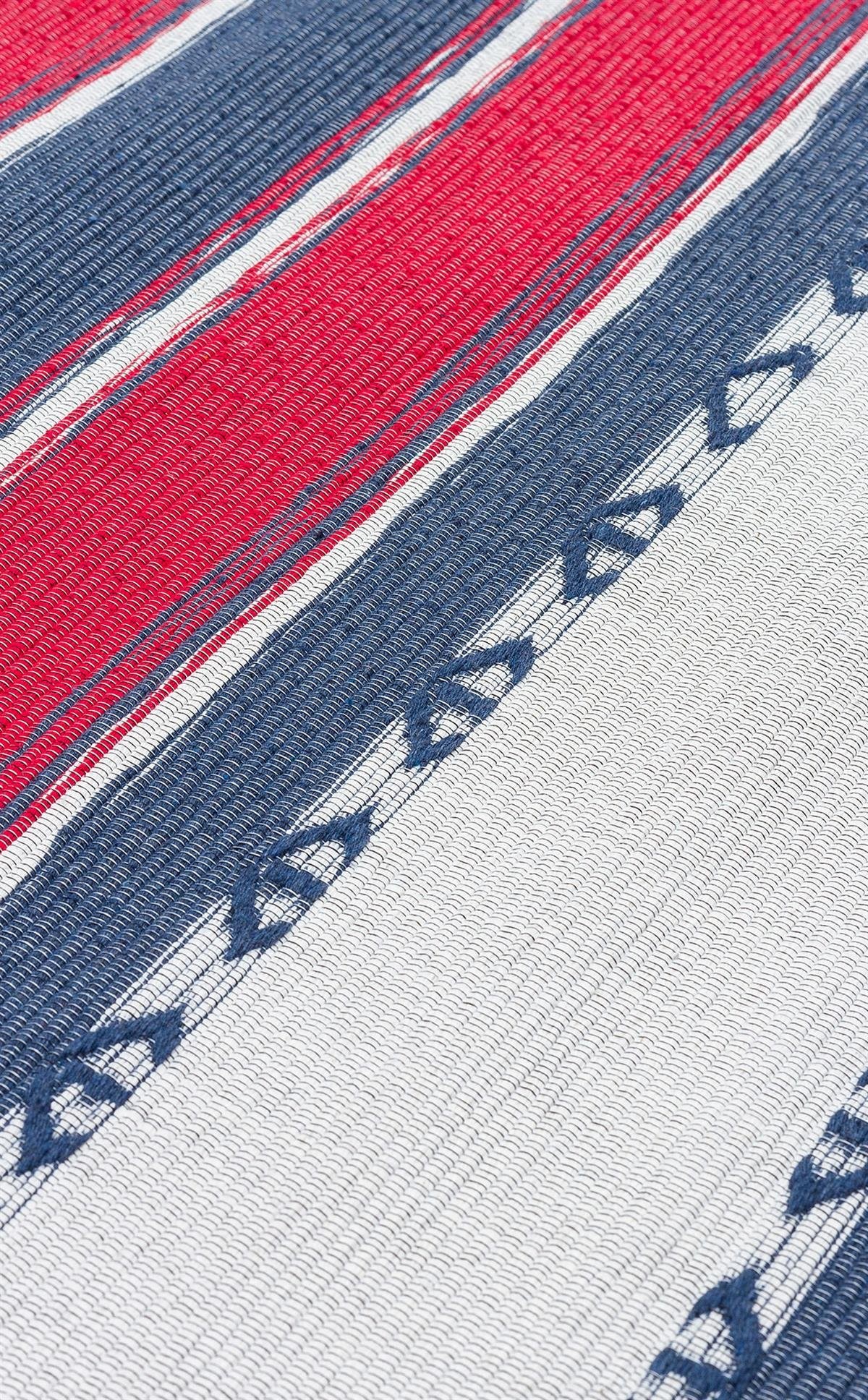 ARYA CRAFT ARC 05 RED NAVY Hav Toz Vermez Yıkanabilir Modern Desenli Dokuma Kilim