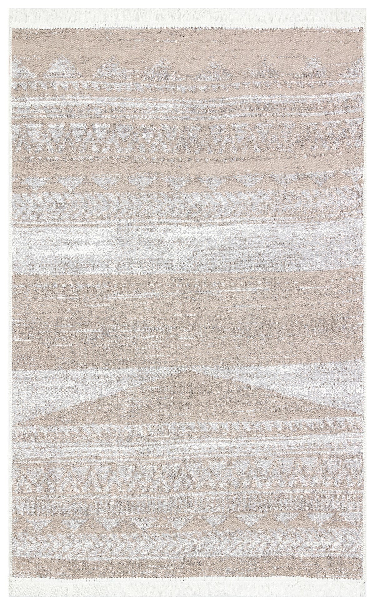 ARYA AR 06 NATURAL Yıkanabilir Çift Taraflı Modern Desenli Dokuma Kilim