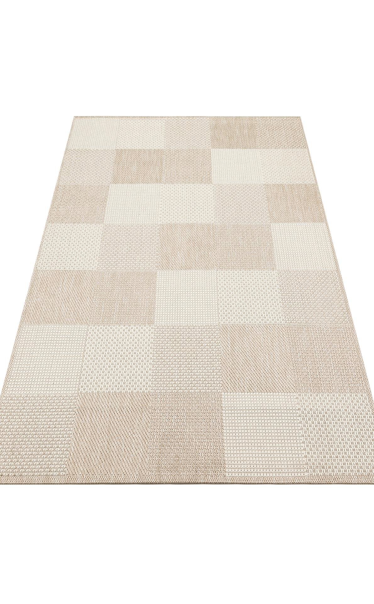 MONO MNO 01 BEIGE Hav Toz Vermez Kaymaz Tabanlı Şık Kilim