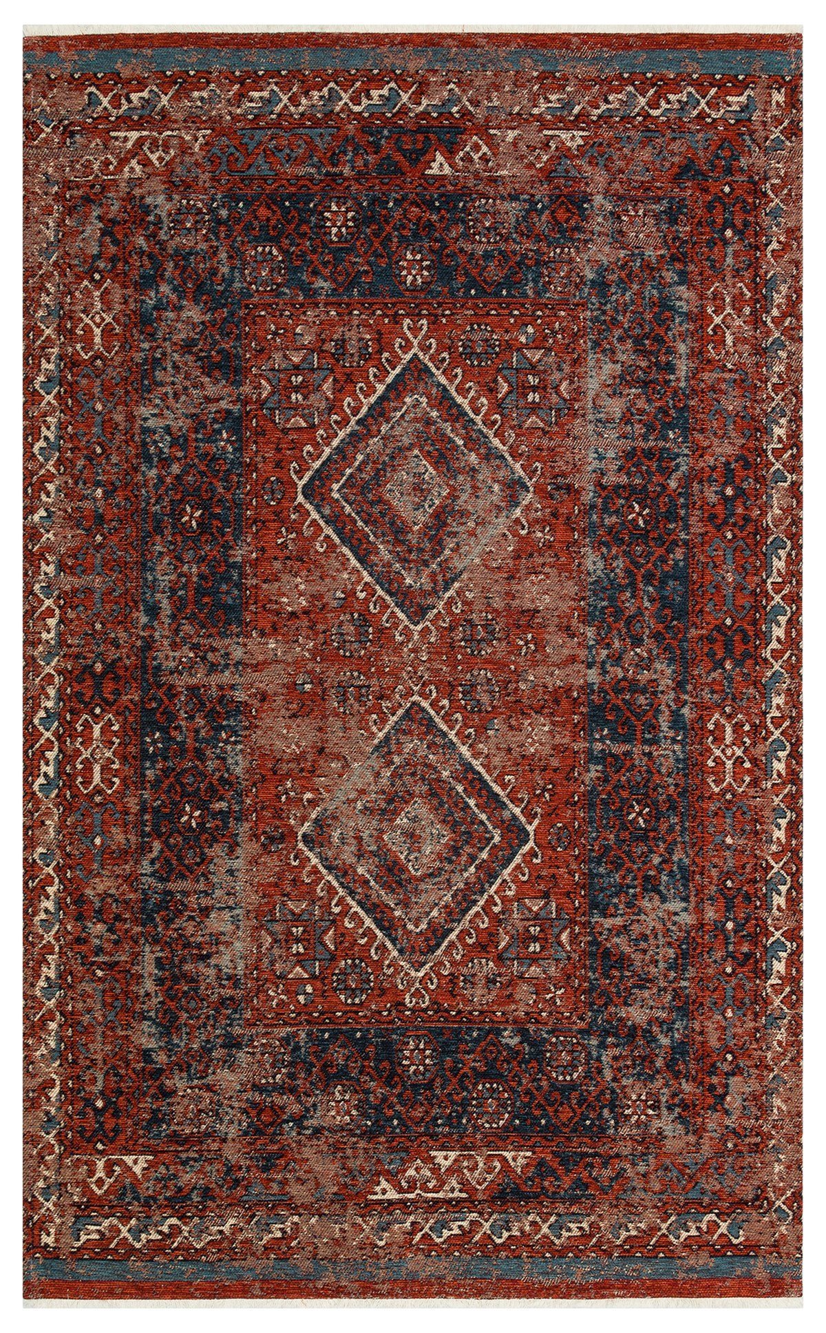 ANADOLU KILIM AND 02 MULTY Anadolu Antik Desenli Yıkanabilir Kaymaz Tabanlı Etnik Kilim