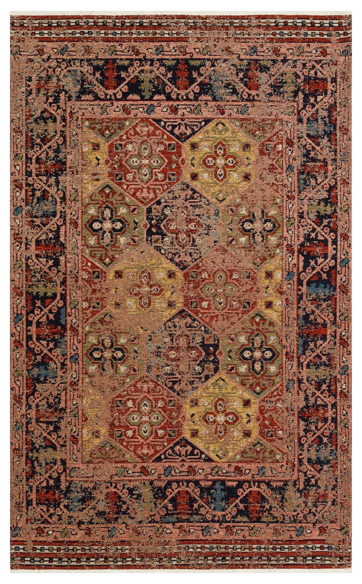 ANADOLU KILIM AND 01 MULTY Anadolu Antik Desenli Yıkanabilir Kaymaz Tabanlı Etnik Kilim