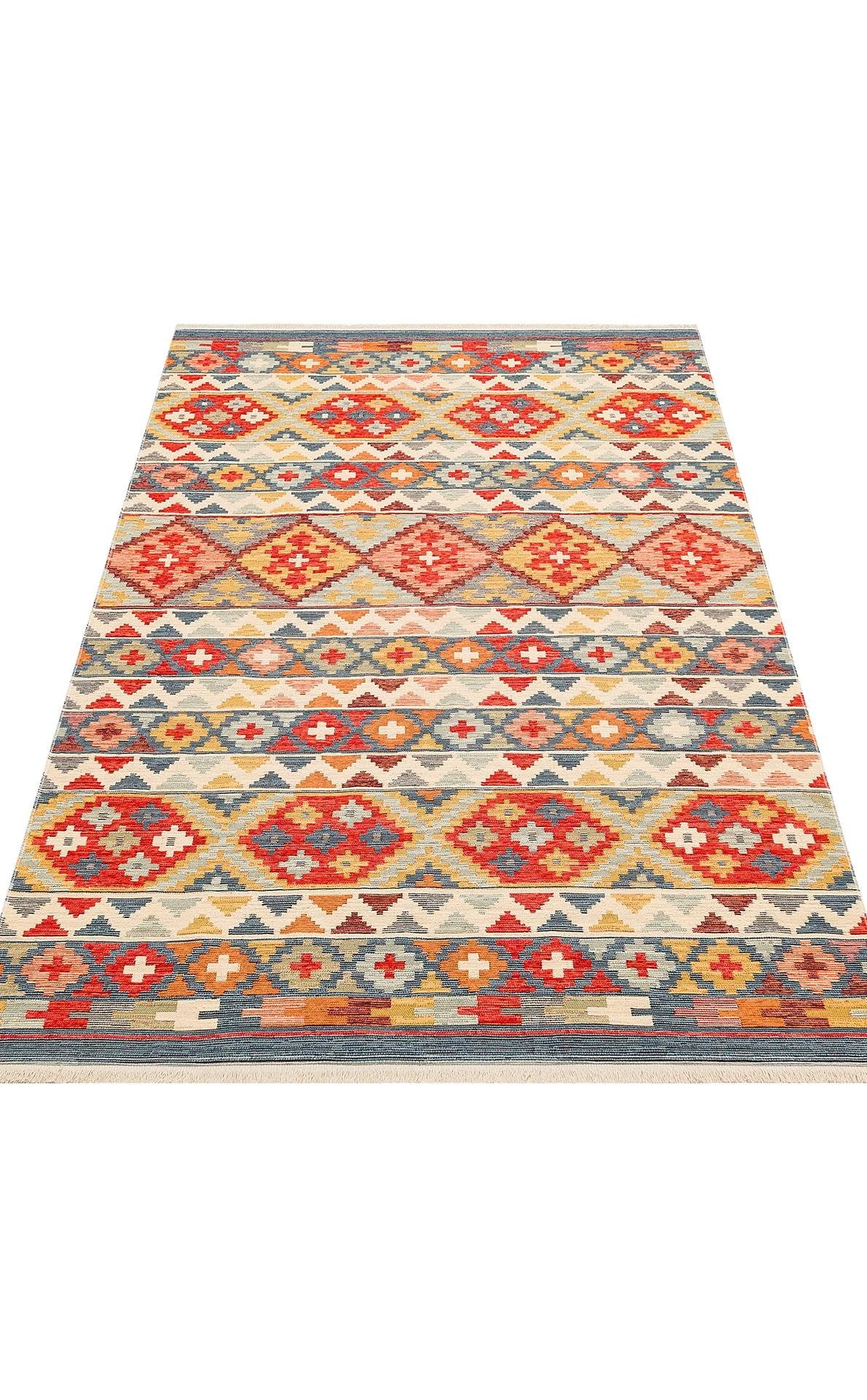 NOMAD NMD 02 AQUA Yıkanabilir, Çift Taraflı Kullanıma Uygun Yumuşak Tuşeli Otantik Kilim