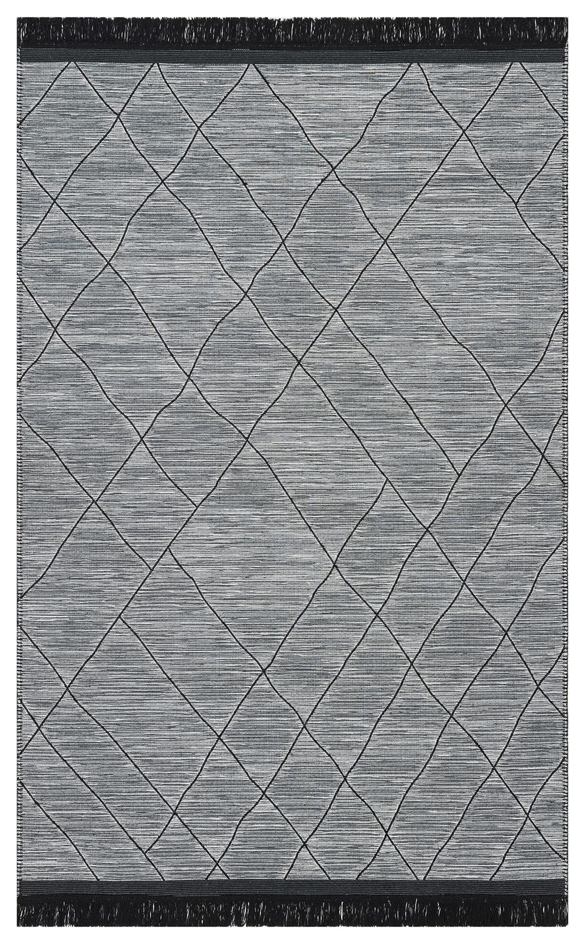 ARYA CRAFT ARC 02 GREY Hav Toz Vermez Yıkanabilir Modern Desenli Dokuma Kilim