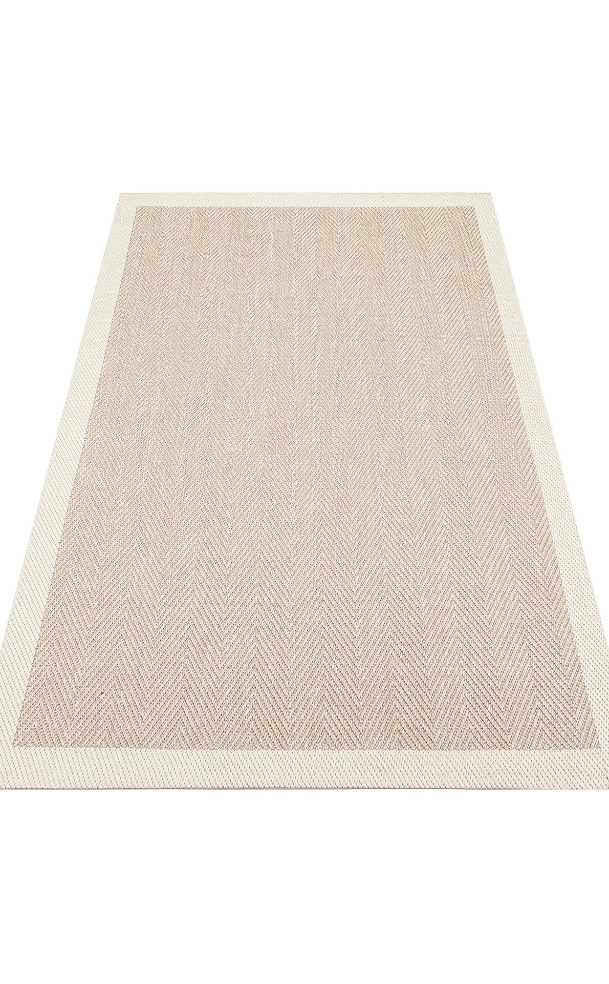 MONO MNO 02 BEIGE Hav Toz Vermez Kaymaz Tabanlı Şık Kilim