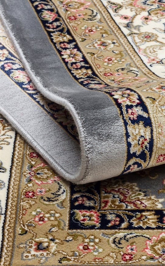 ISFAHAN ISF 03 GREY CREAM Klasik Desenli Yüksek Kalite Sık Dokuma Makine Halısı