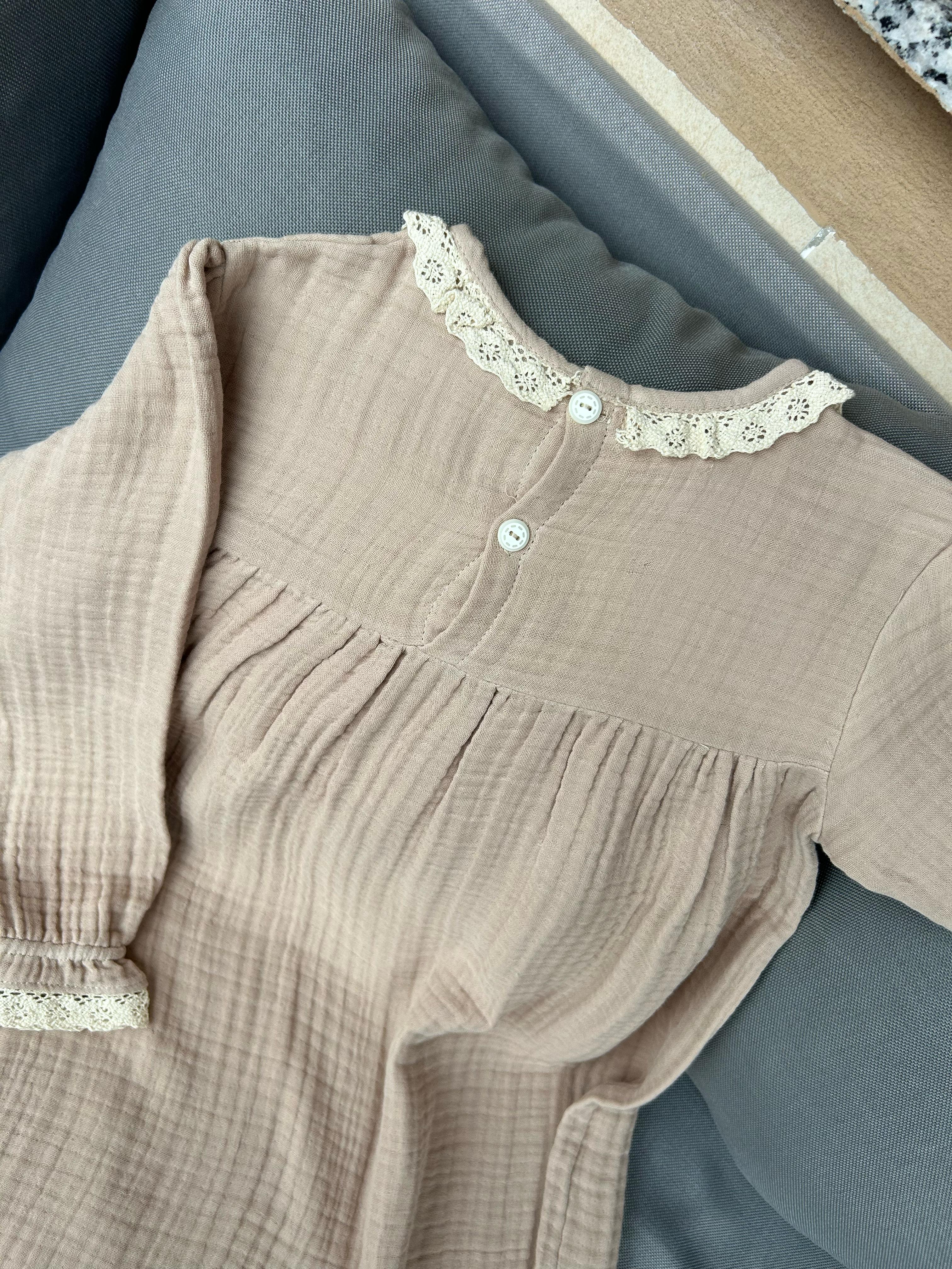 Fisto Çiçeği | Müslin Kız Çocuk Elbisesi