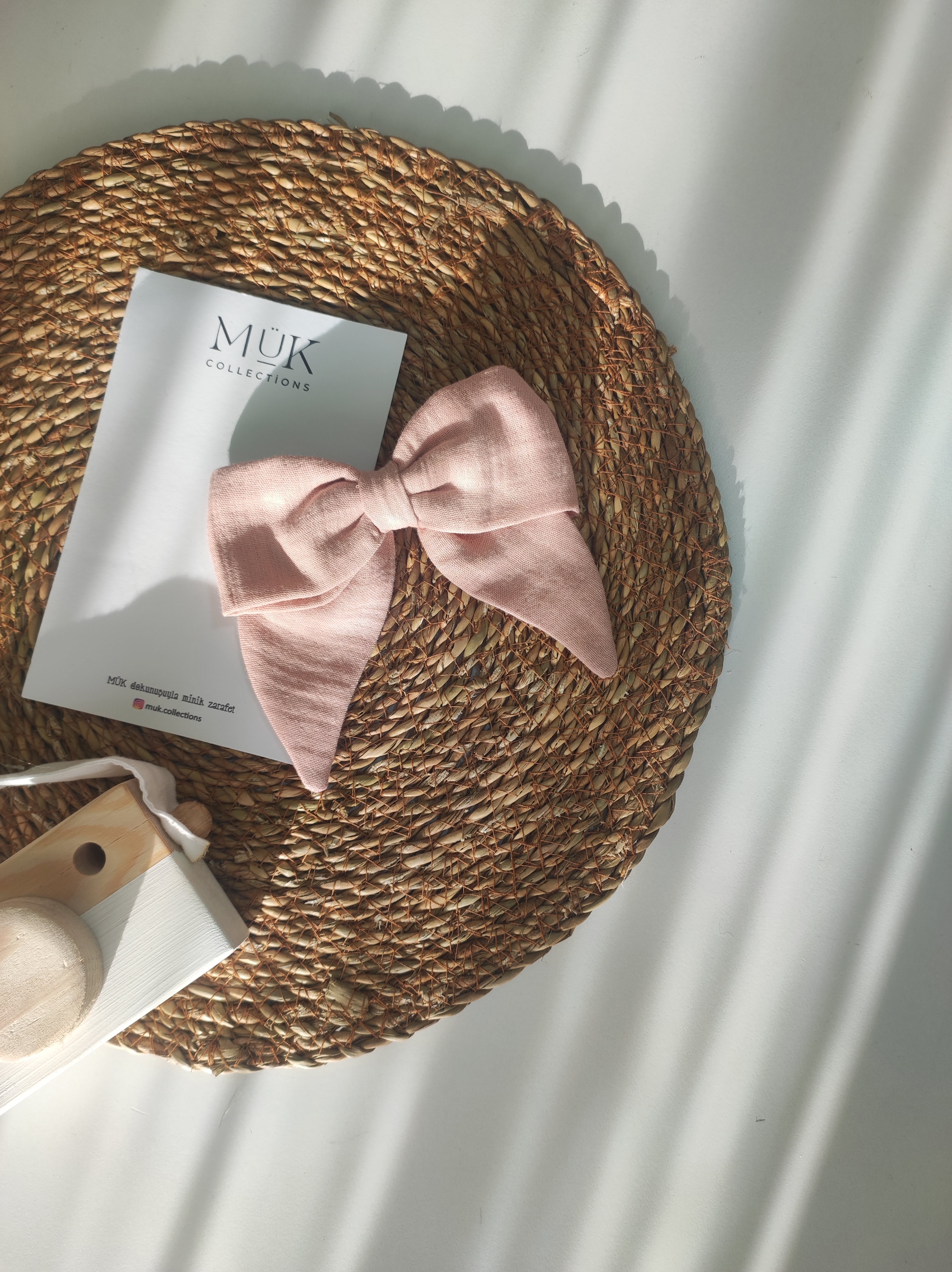 Fiyonk Müslin Otomatik Toka | Şık ve Rahat Çocuk Tokası - pembe