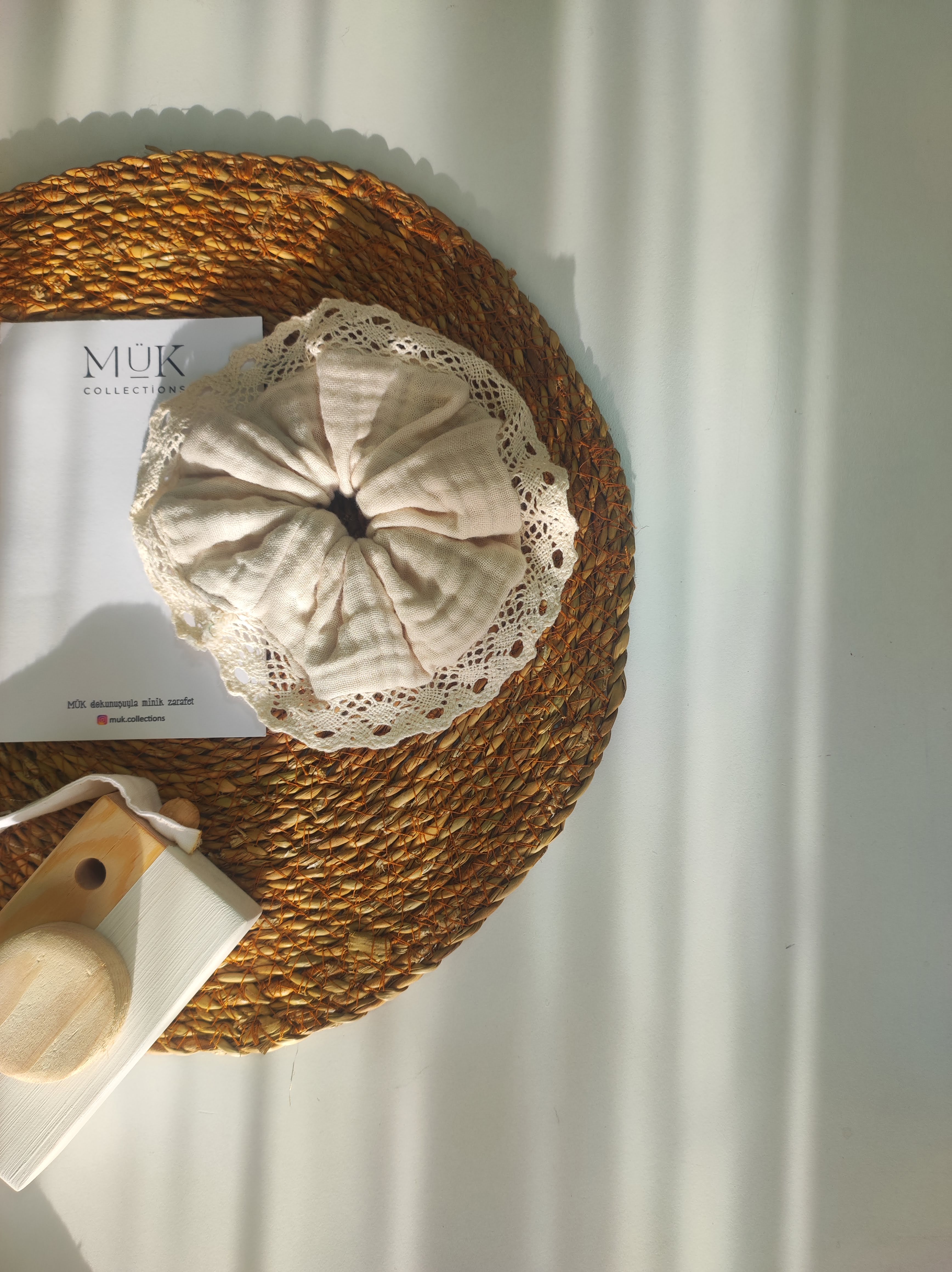 Zarif Fisto Detaylı Müslin Toka - Mük Collections - krem