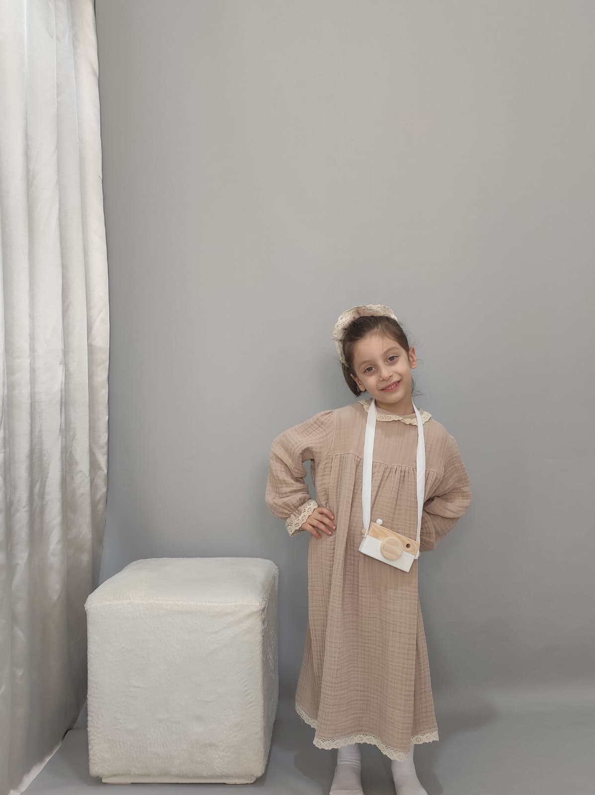 Fisto Çiçeği | Müslin Kız Çocuk Elbisesi