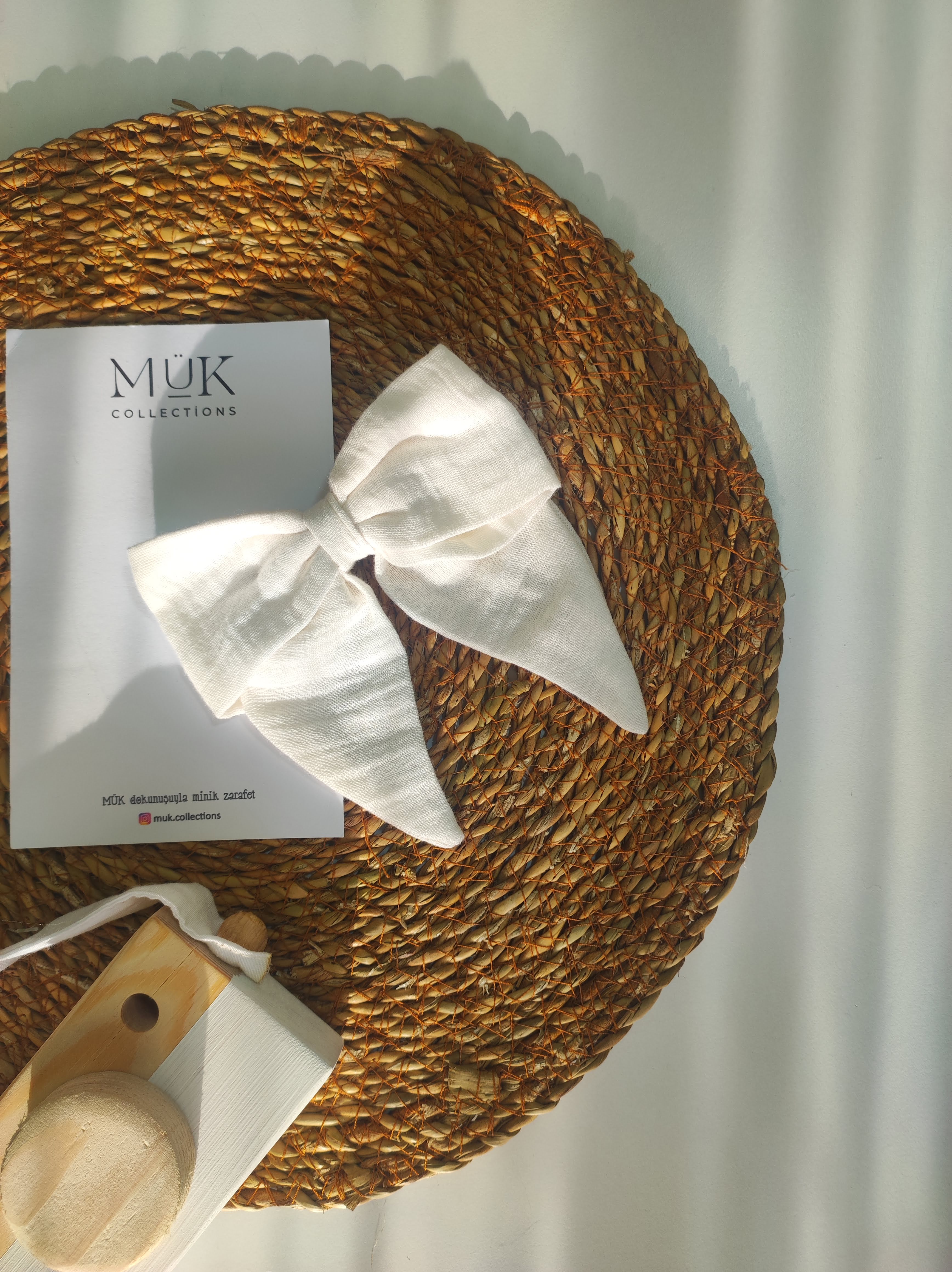 Fiyonk Müslin Otomatik Toka | Şık ve Rahat Çocuk Tokası - ekru