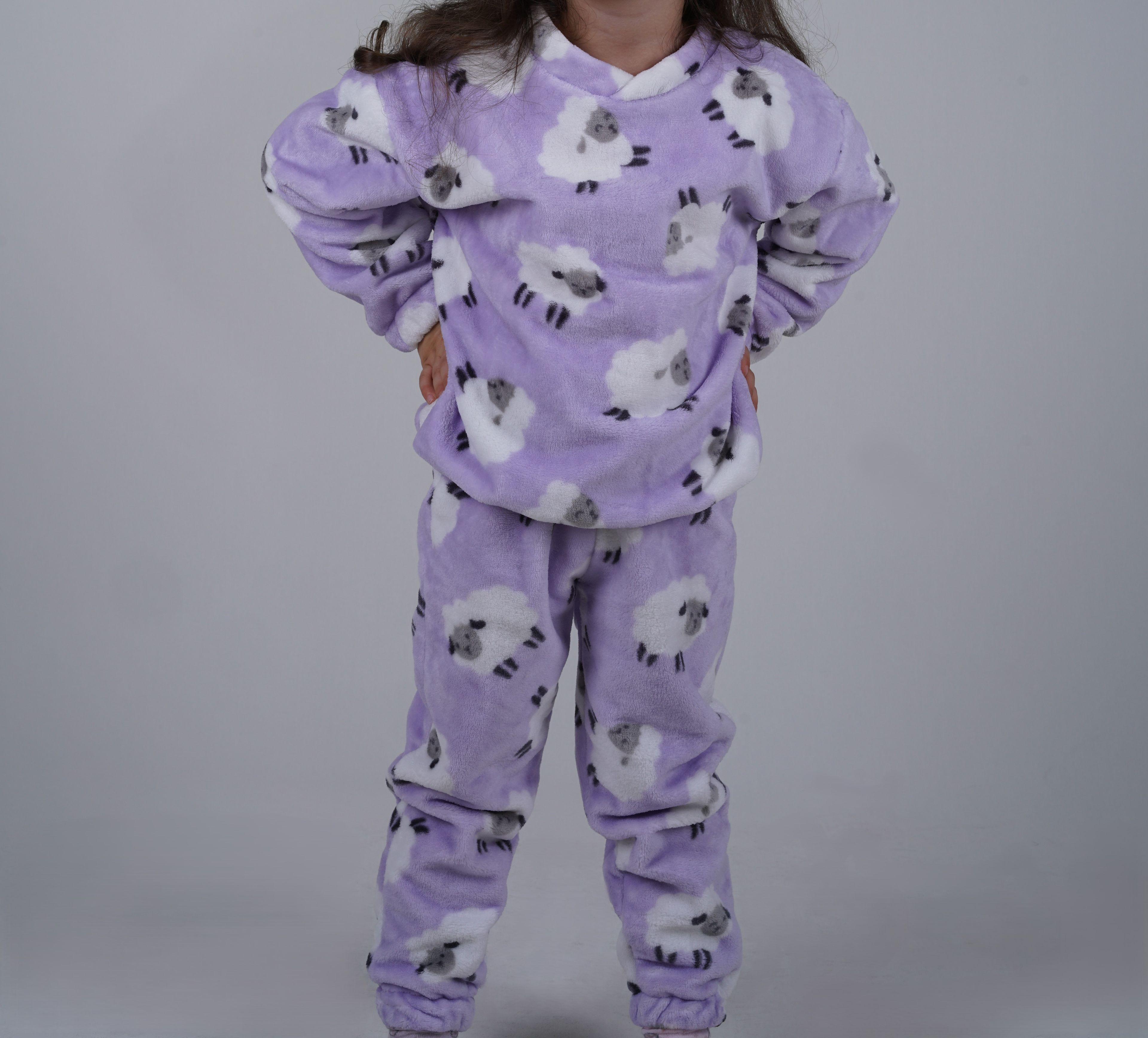 Koyun Desenli Welsoft Unisex Çocuk Pijama Takımı 