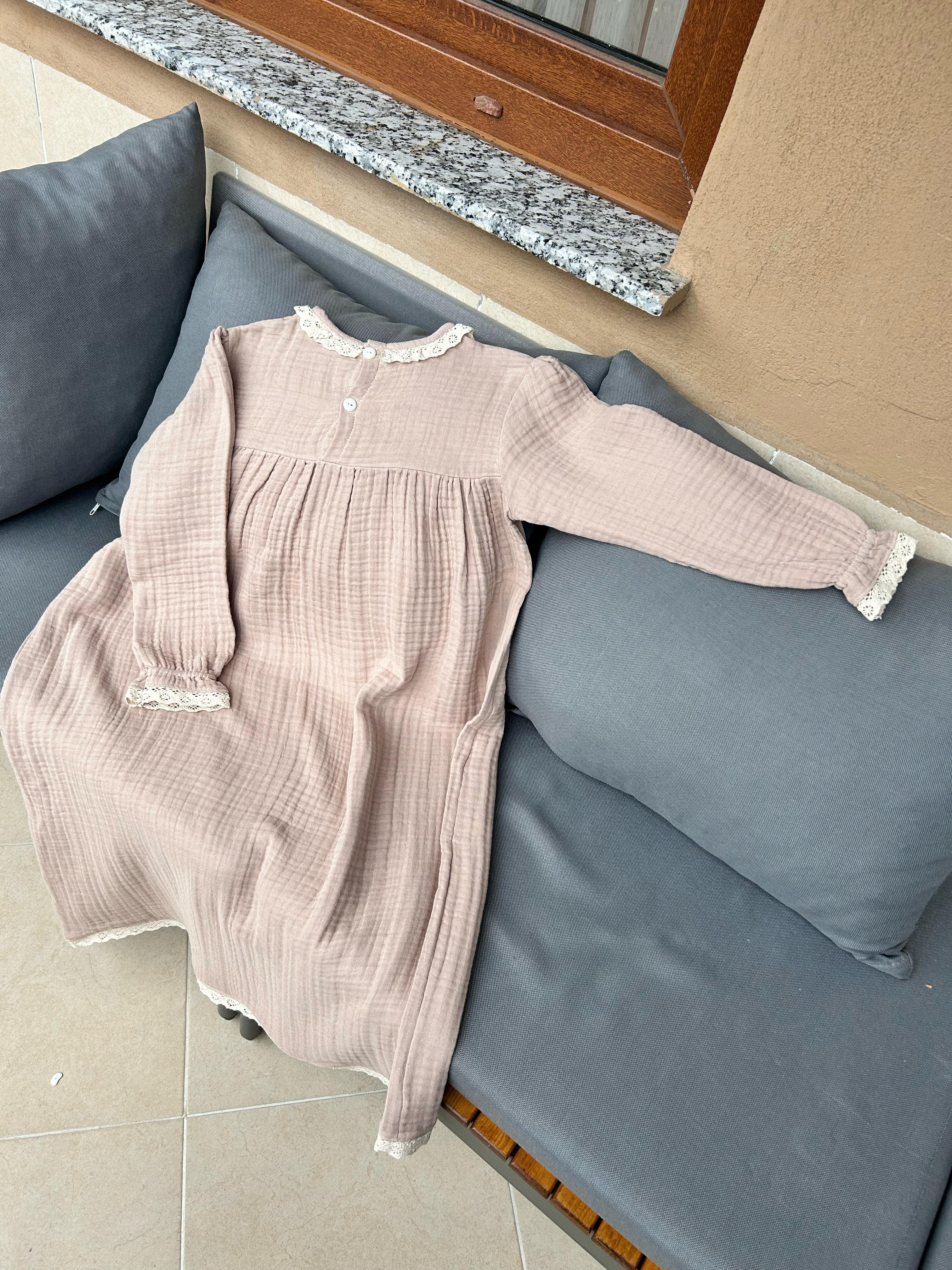 Fisto Çiçeği | Müslin Kız Çocuk Elbisesi