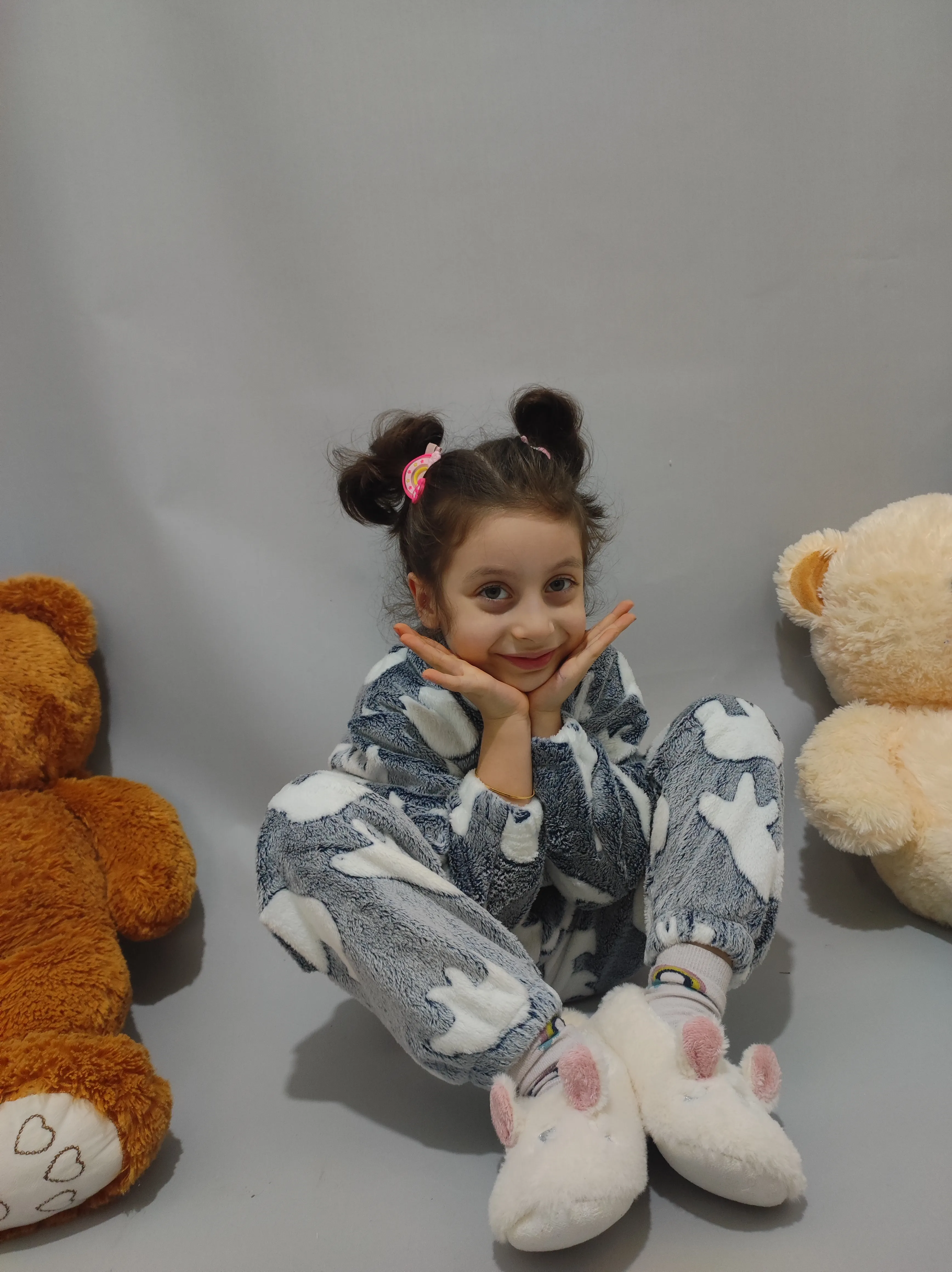 Kutup Ayısı Desenli Welsoft Unisex Çocuk Pijama Takımı