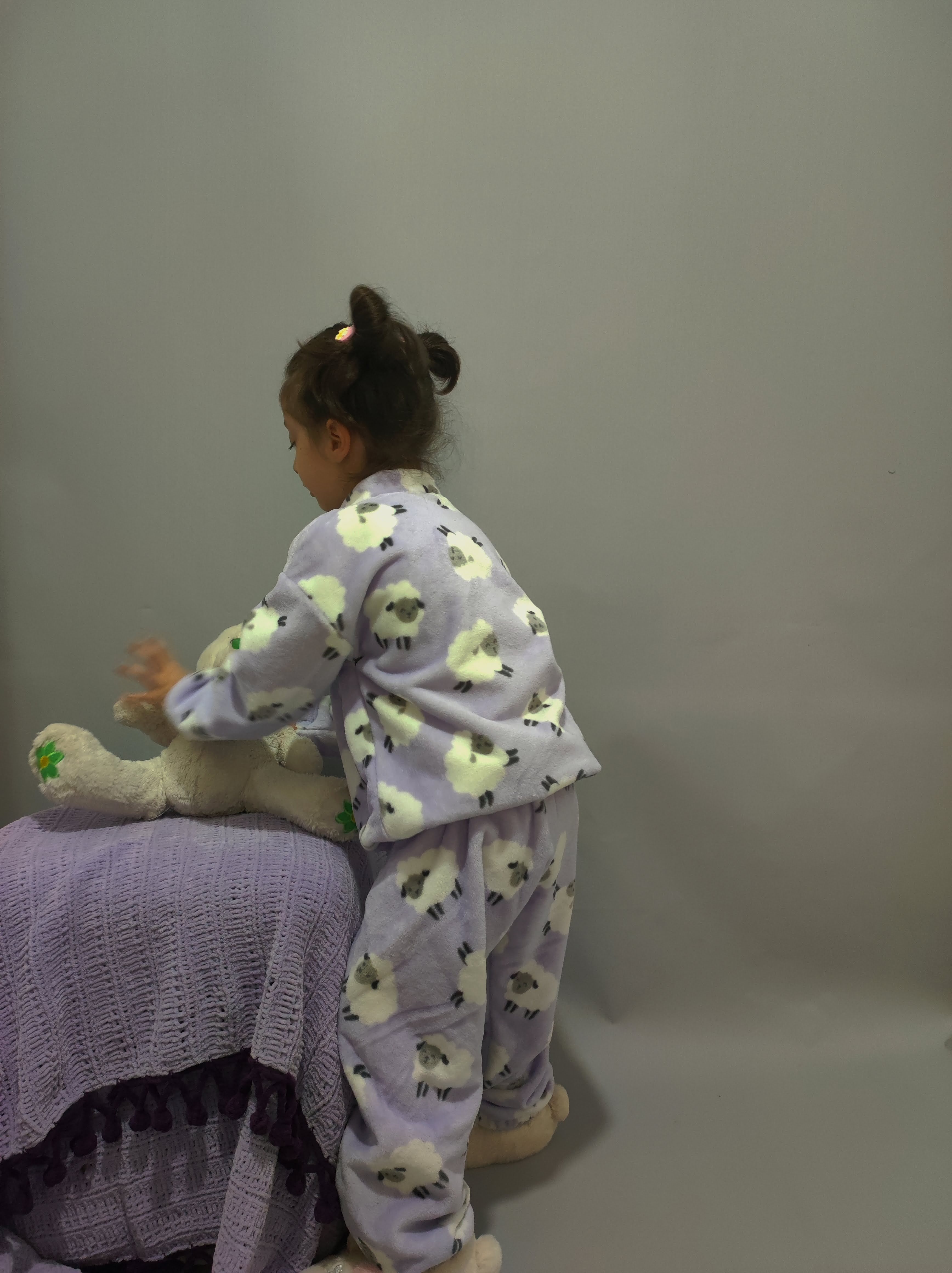 Koyun Desenli Welsoft Unisex Çocuk Pijama Takımı 