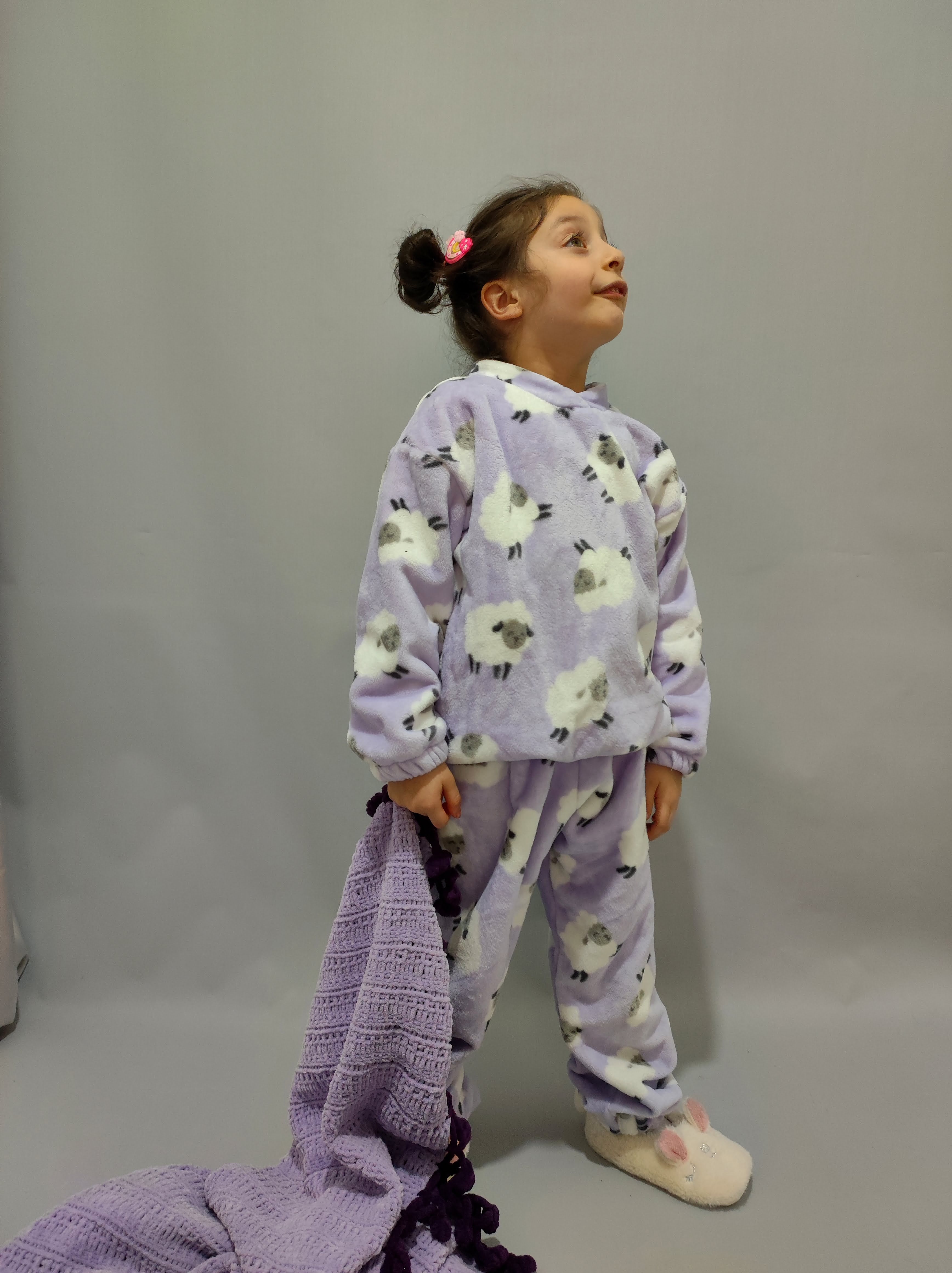 Koyun Desenli Welsoft Unisex Çocuk Pijama Takımı 