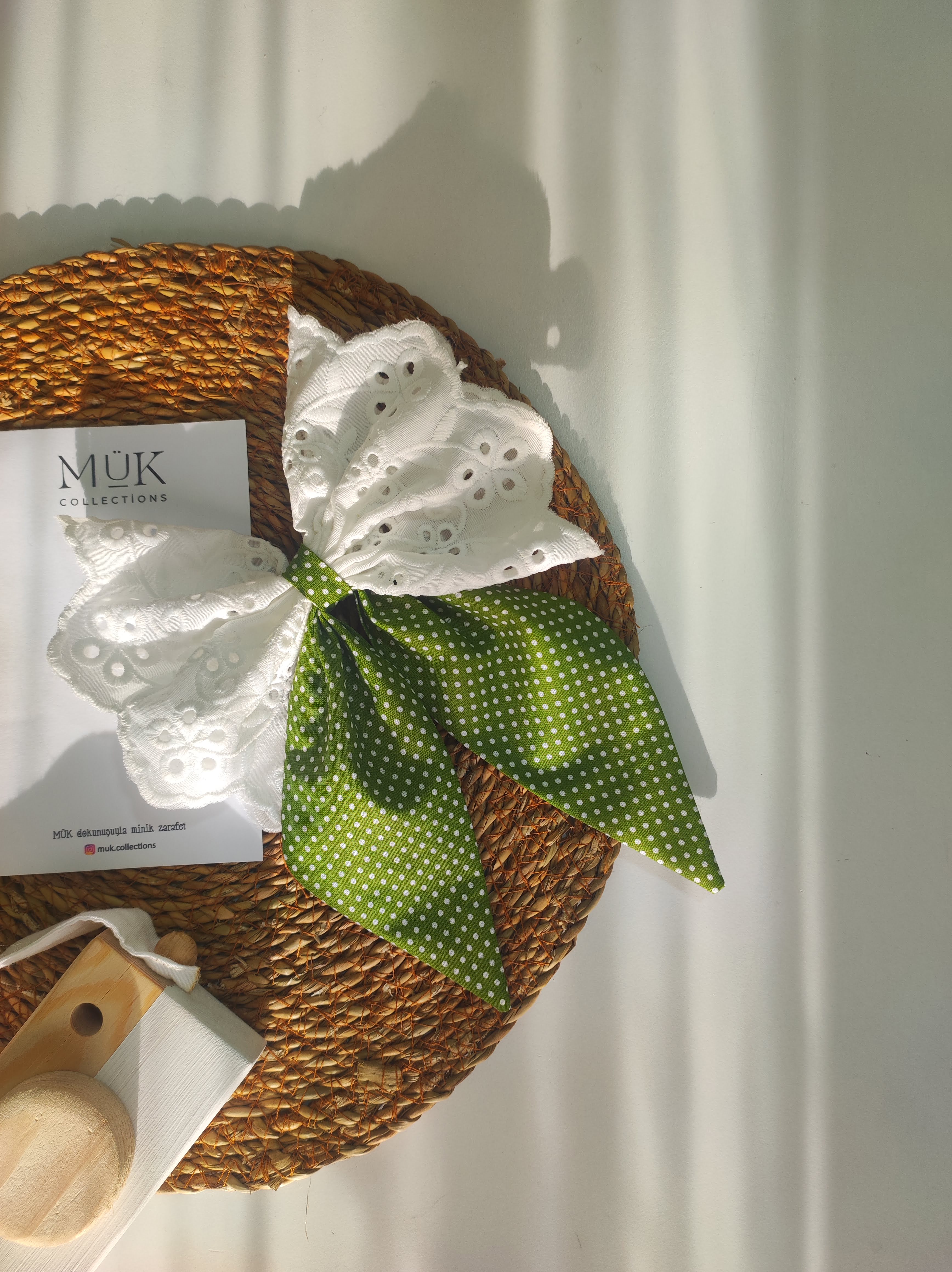 Fisto Pois Toka – Puantiyeli Fiyonk Toka | MÜK Collections - Yeşil