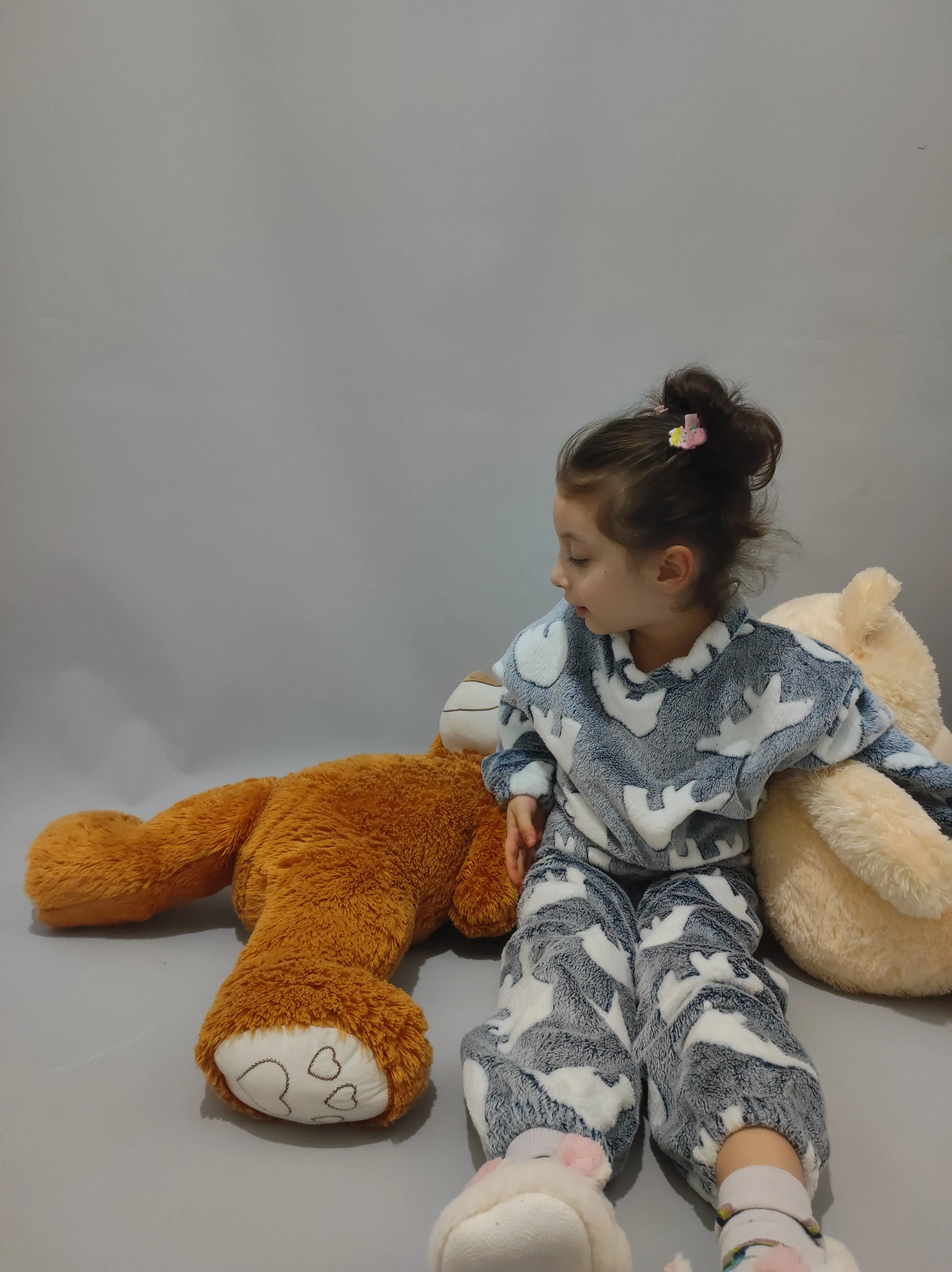 Kutup Ayısı Desenli Welsoft Unisex Çocuk Pijama Takımı