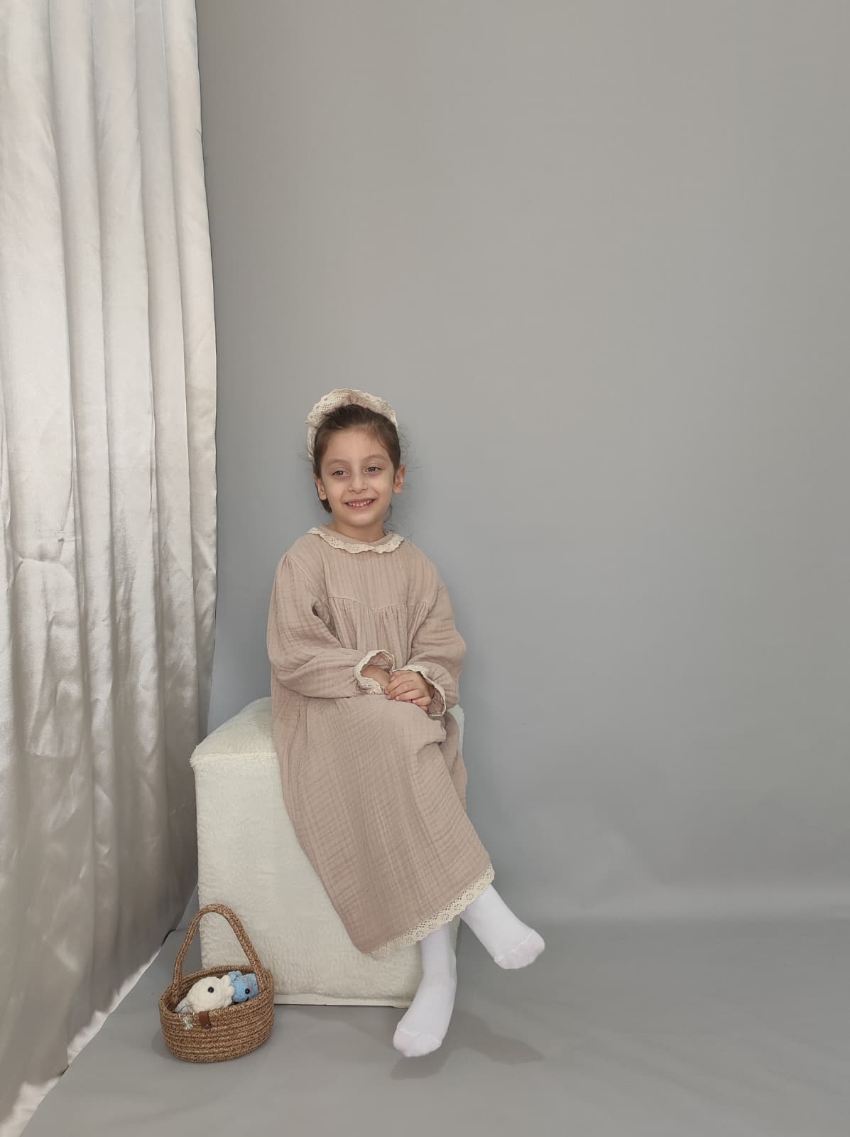 Fisto Çiçeği | Müslin Kız Çocuk Elbisesi