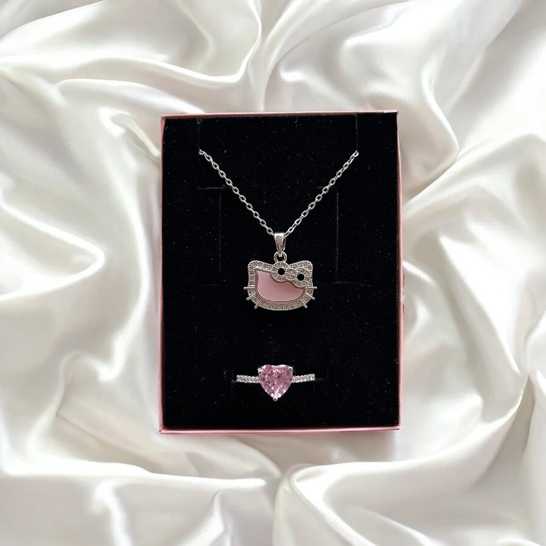 Pembe Hello Kitty Hediye Takı Seti