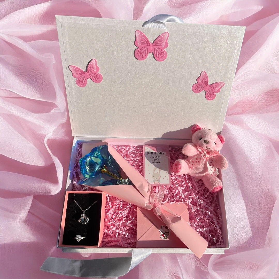 Mavi İstiridye| Mavi Sonsuzluk Gülü Hediye Kutusu