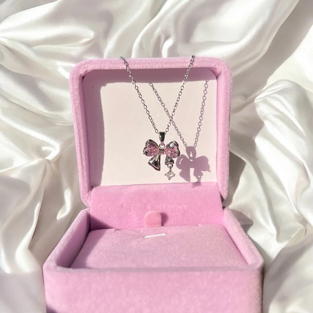 Pembe Kurdele Set| Pembe Sonsuzluk Gülü Hediye Kutusu