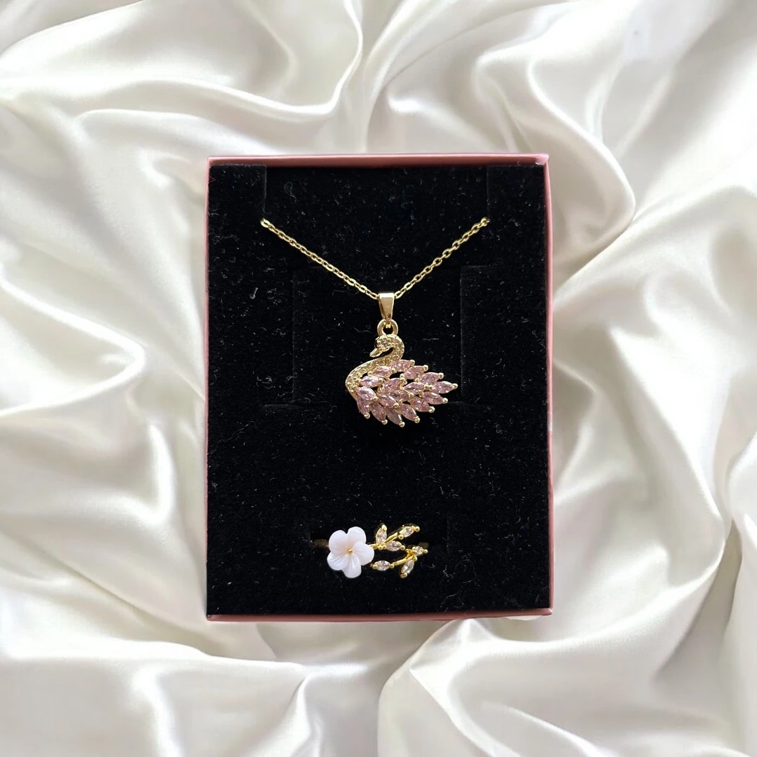 Zarif Kuğu Hediye Takı Seti